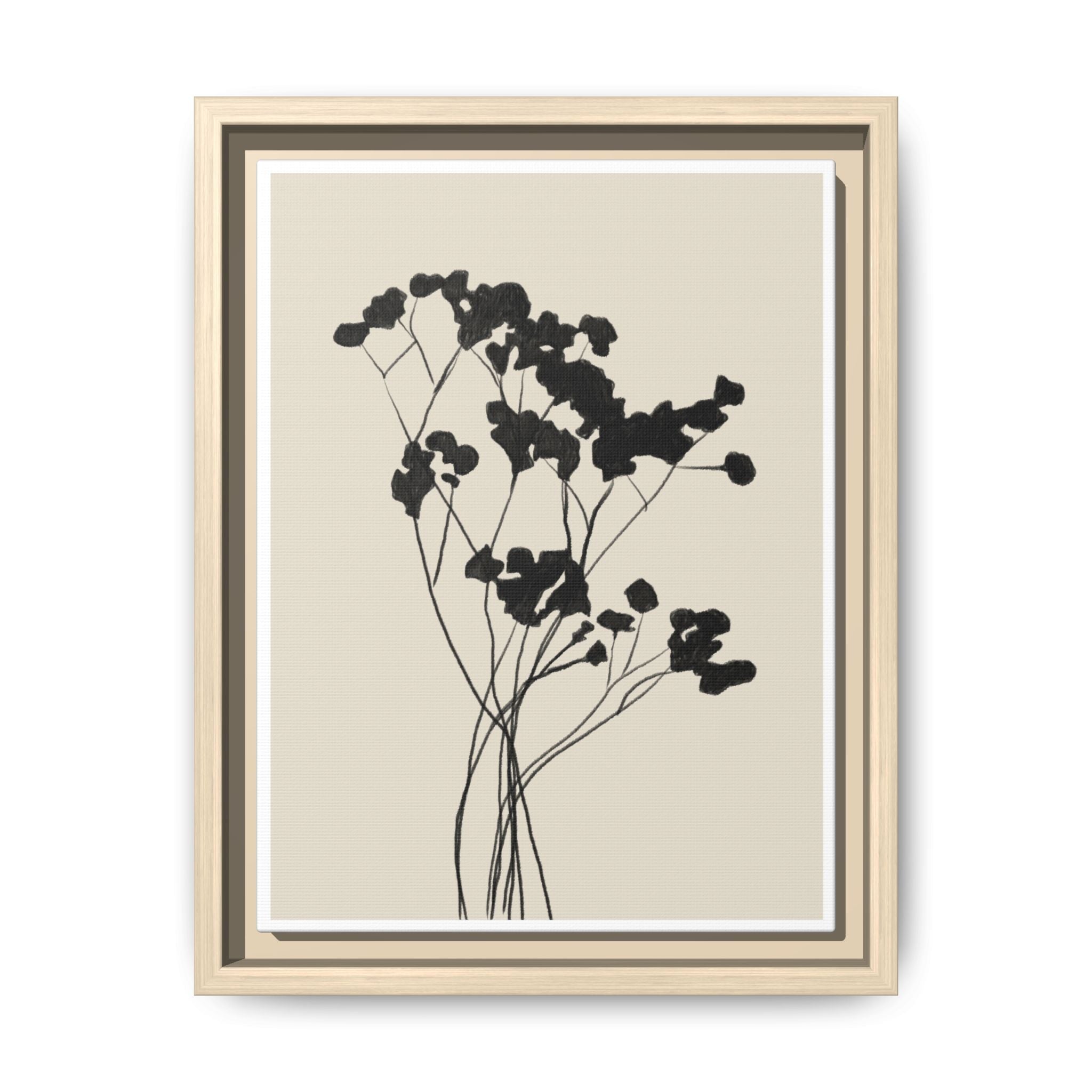 Velvet Bloom Silhouettes - Framed