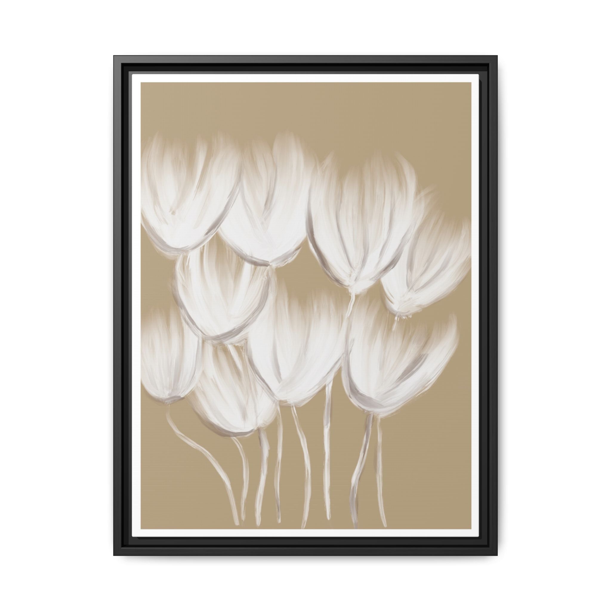 Ivory Petal Stillness - Framed