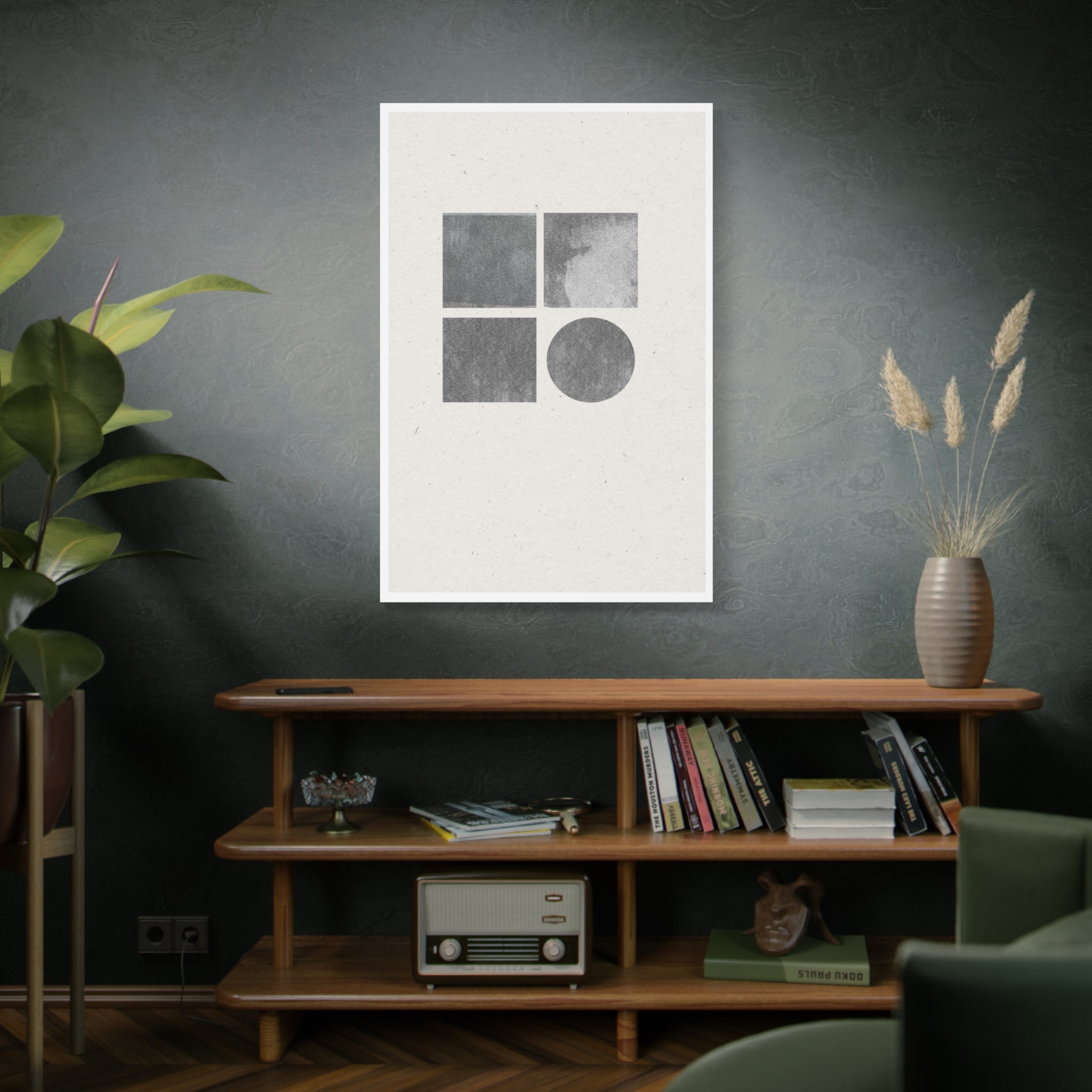 Muted Geometry Quartet - Canvas