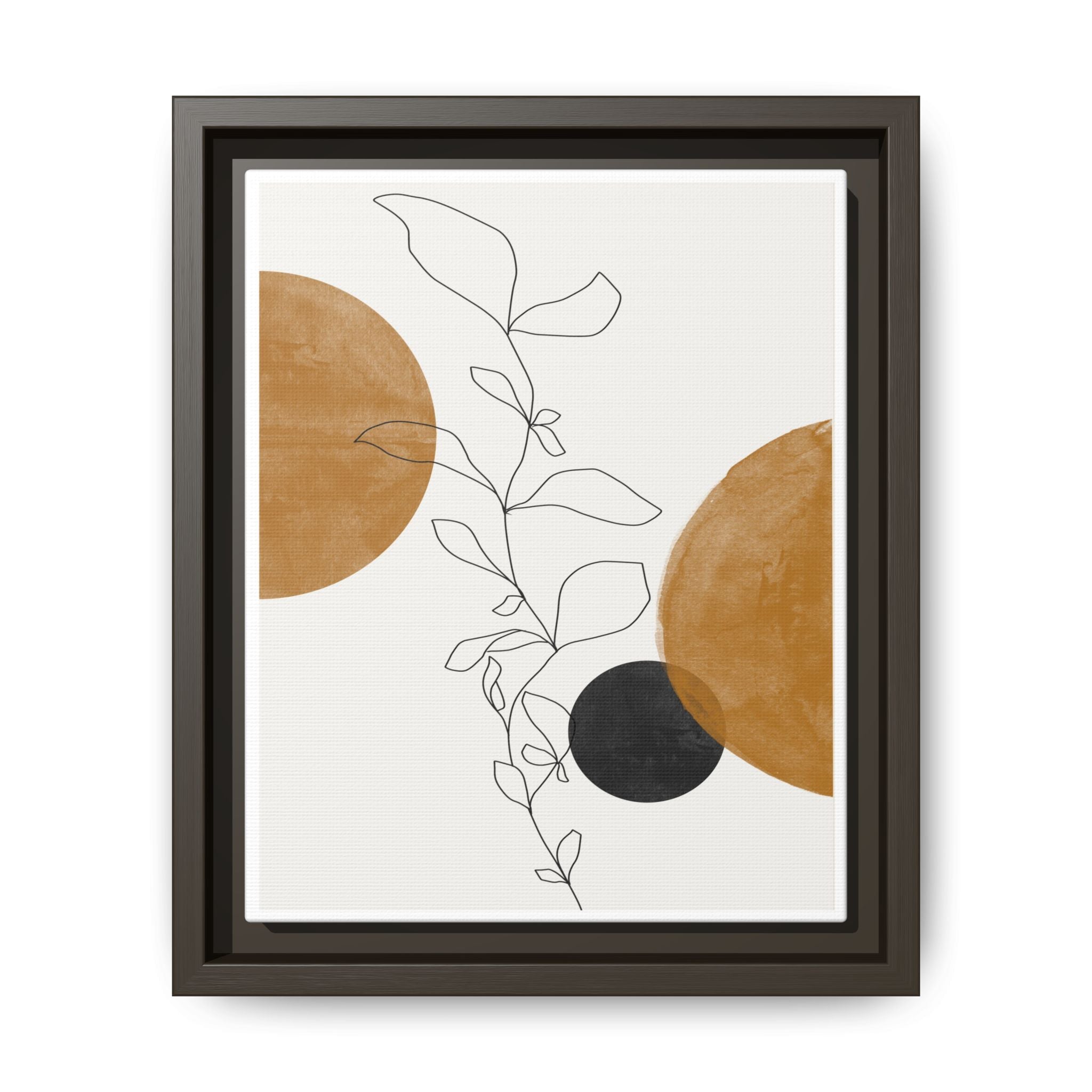 Amber Botanical Drift - Framed