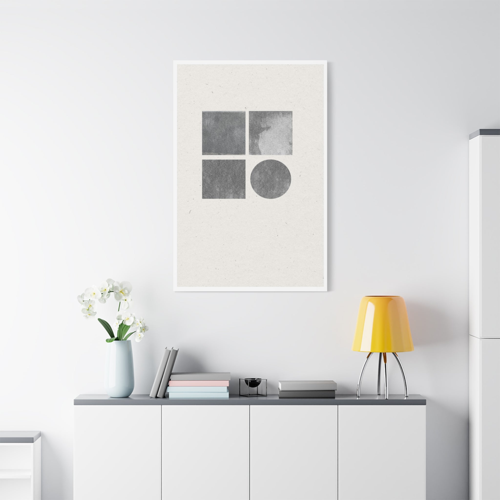 Muted Geometry Quartet - Canvas