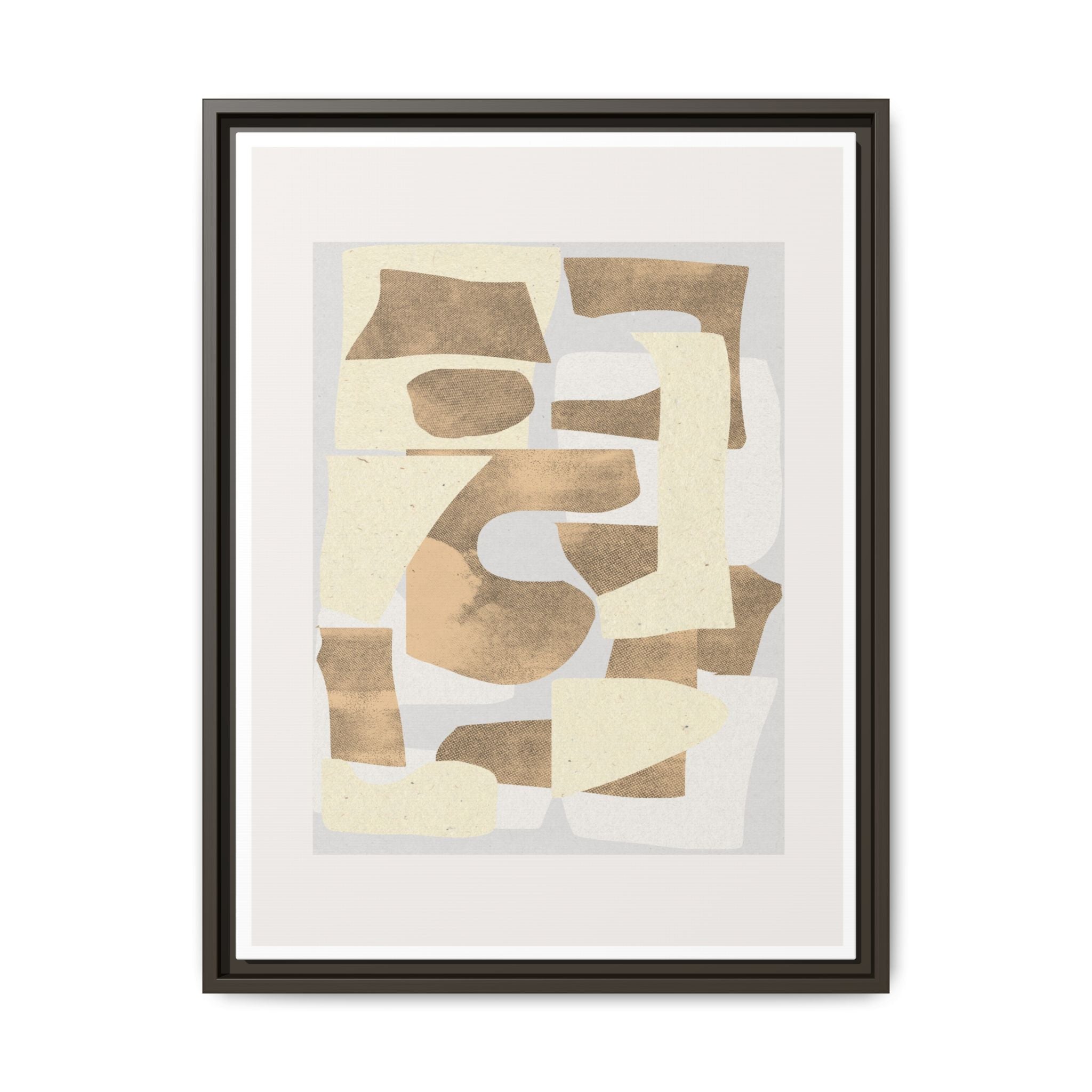 Sandstone Echo Collage Forms - Framed