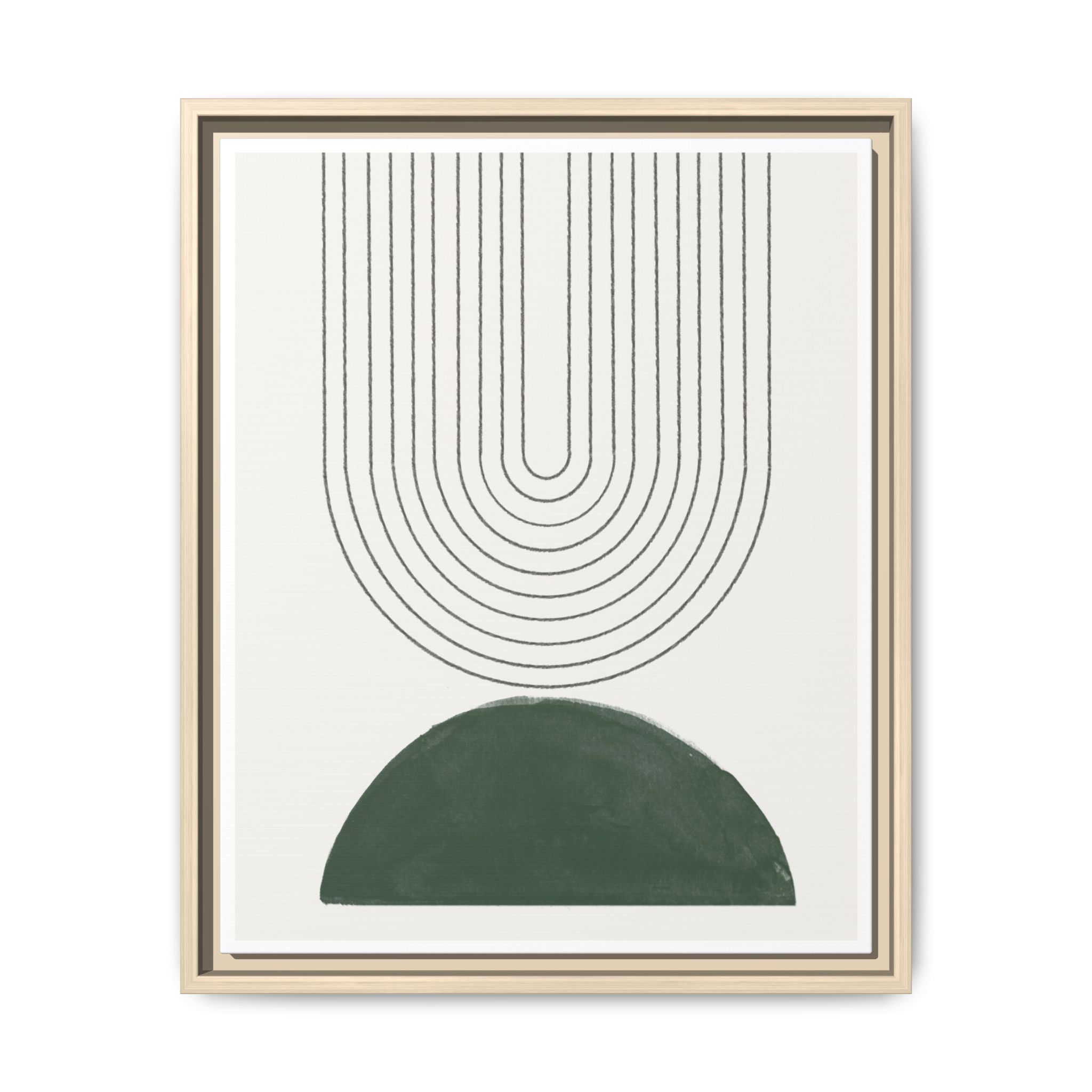 Emerald Echo Pathways - Framed