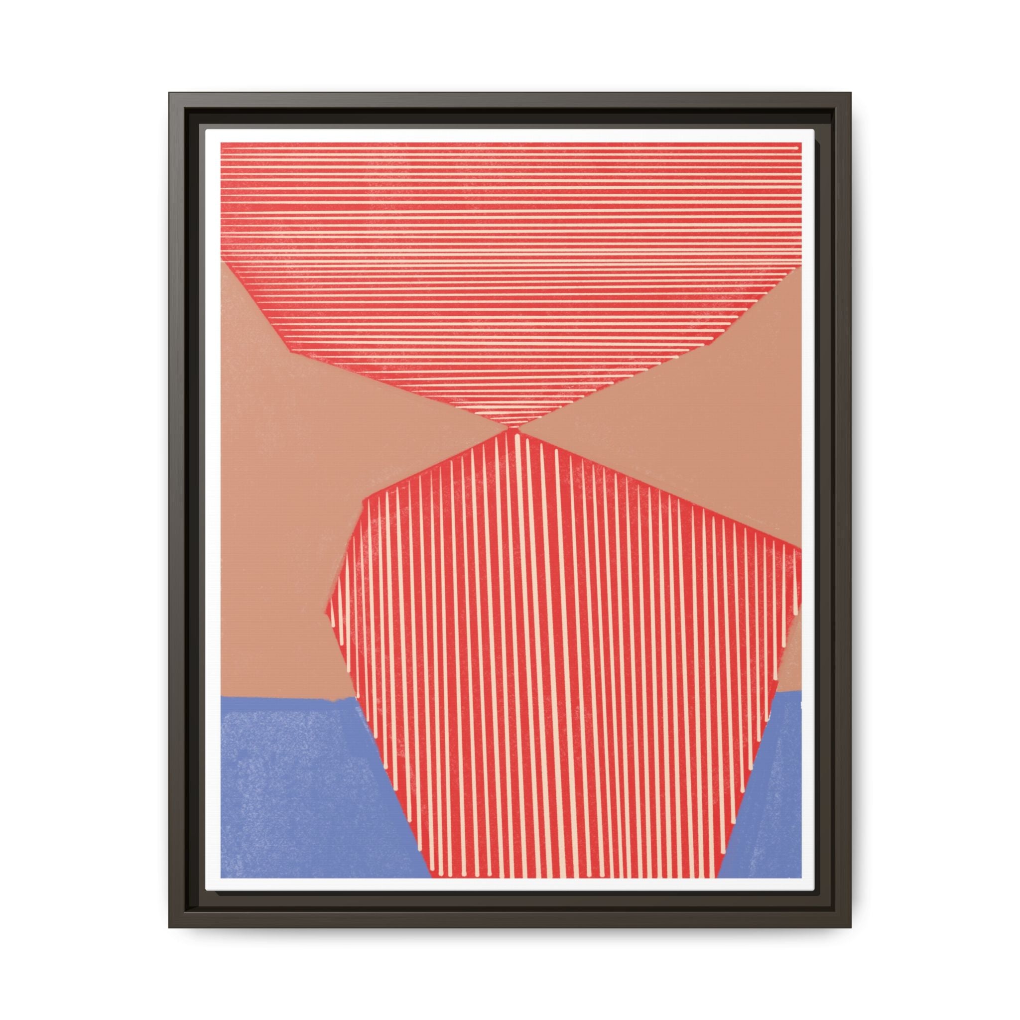 Crimson Axis Drift - Framed