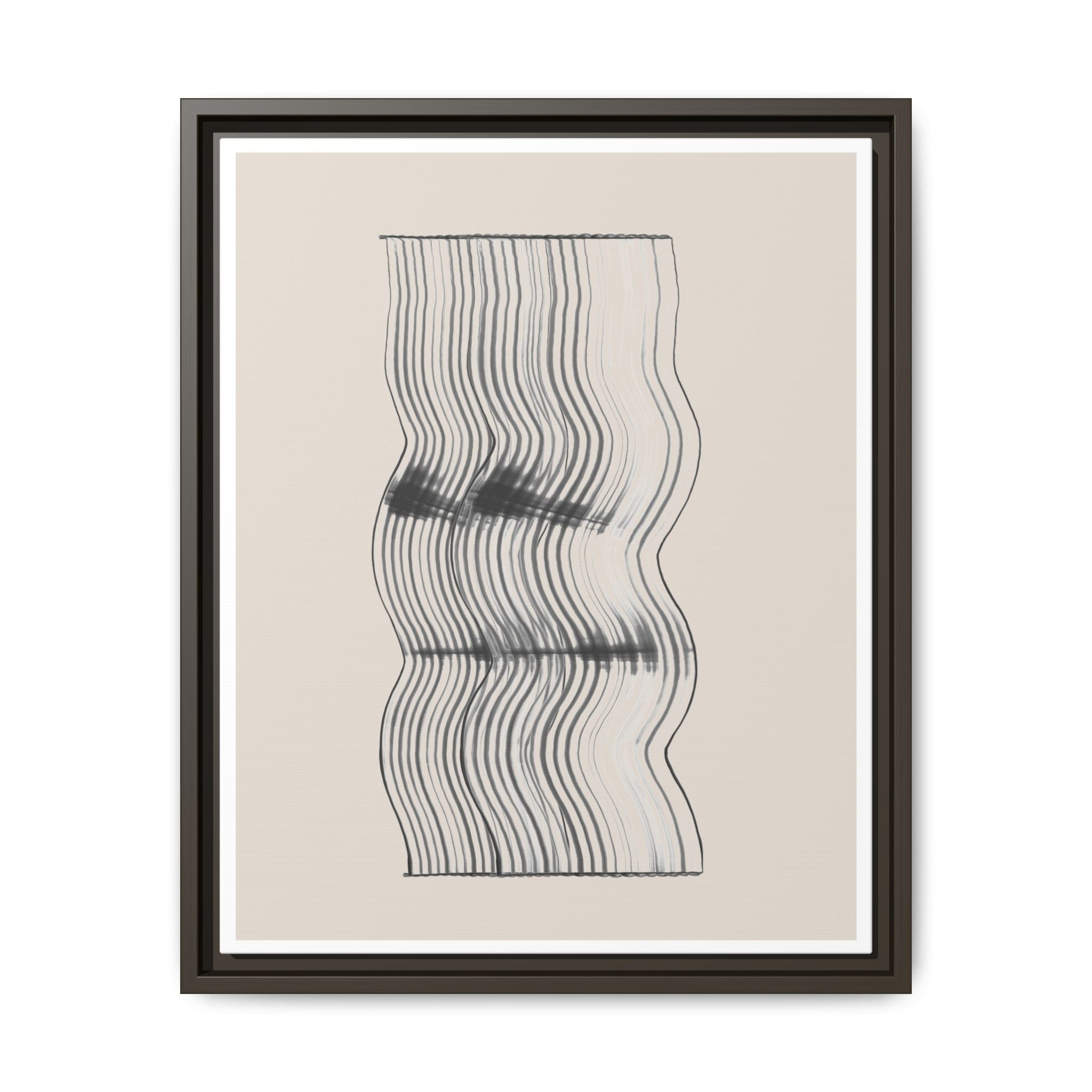 Velvet Ripple Linework Flow - Framed