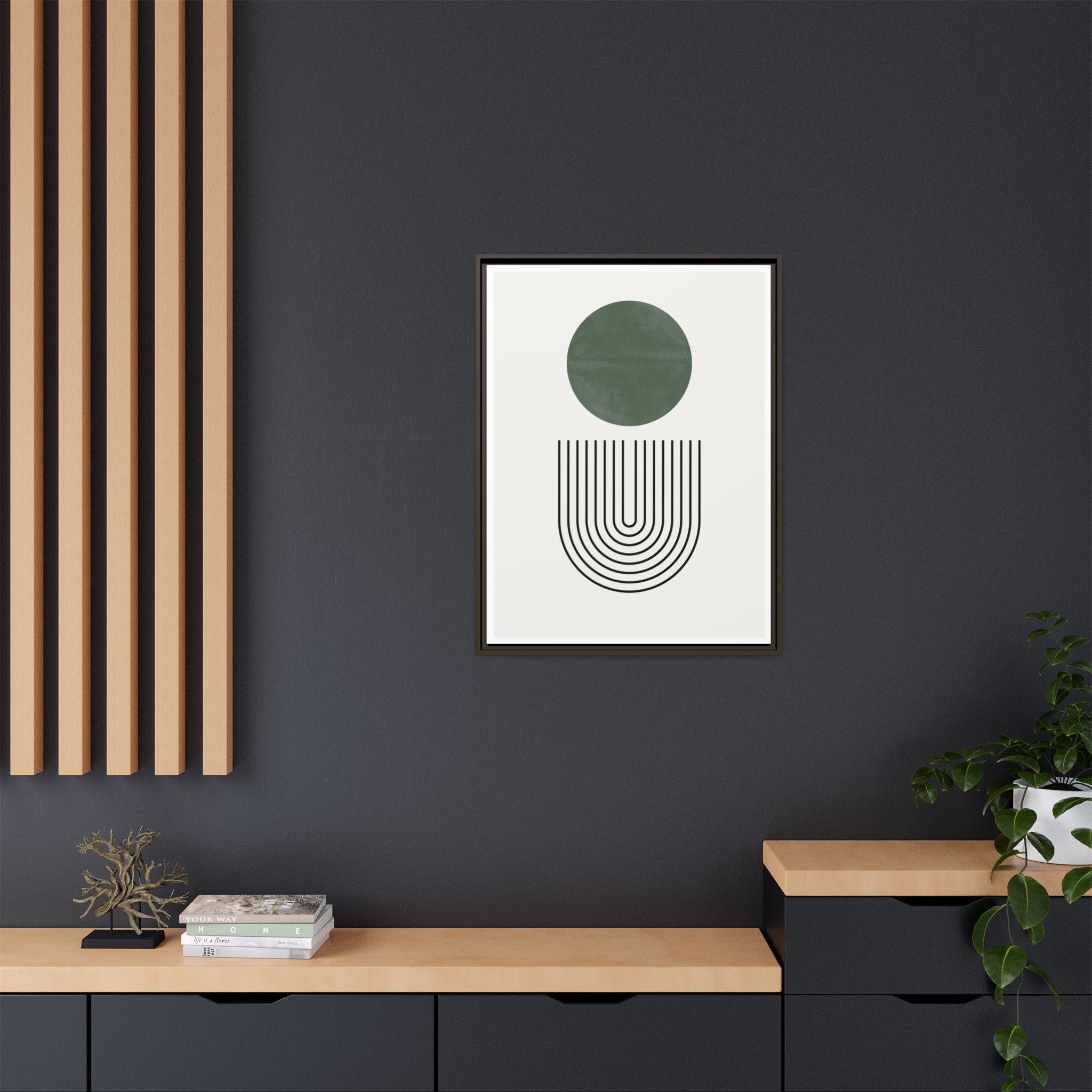 Emerald Orbit Pathways - Framed