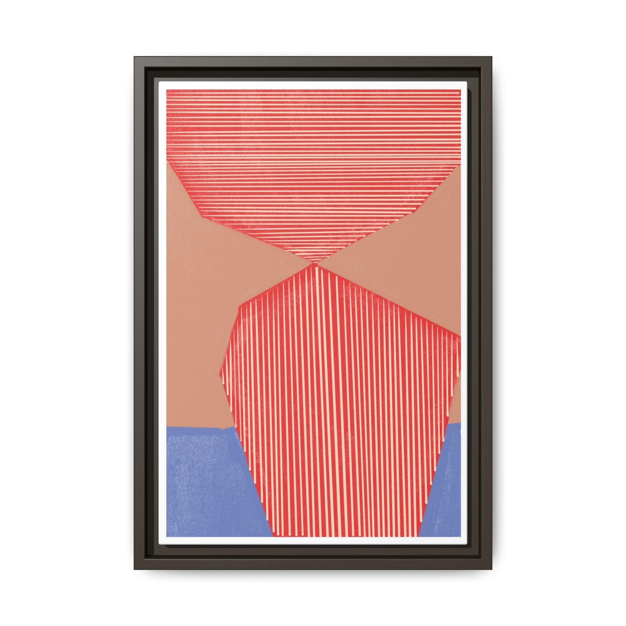 Crimson Axis Drift - Framed