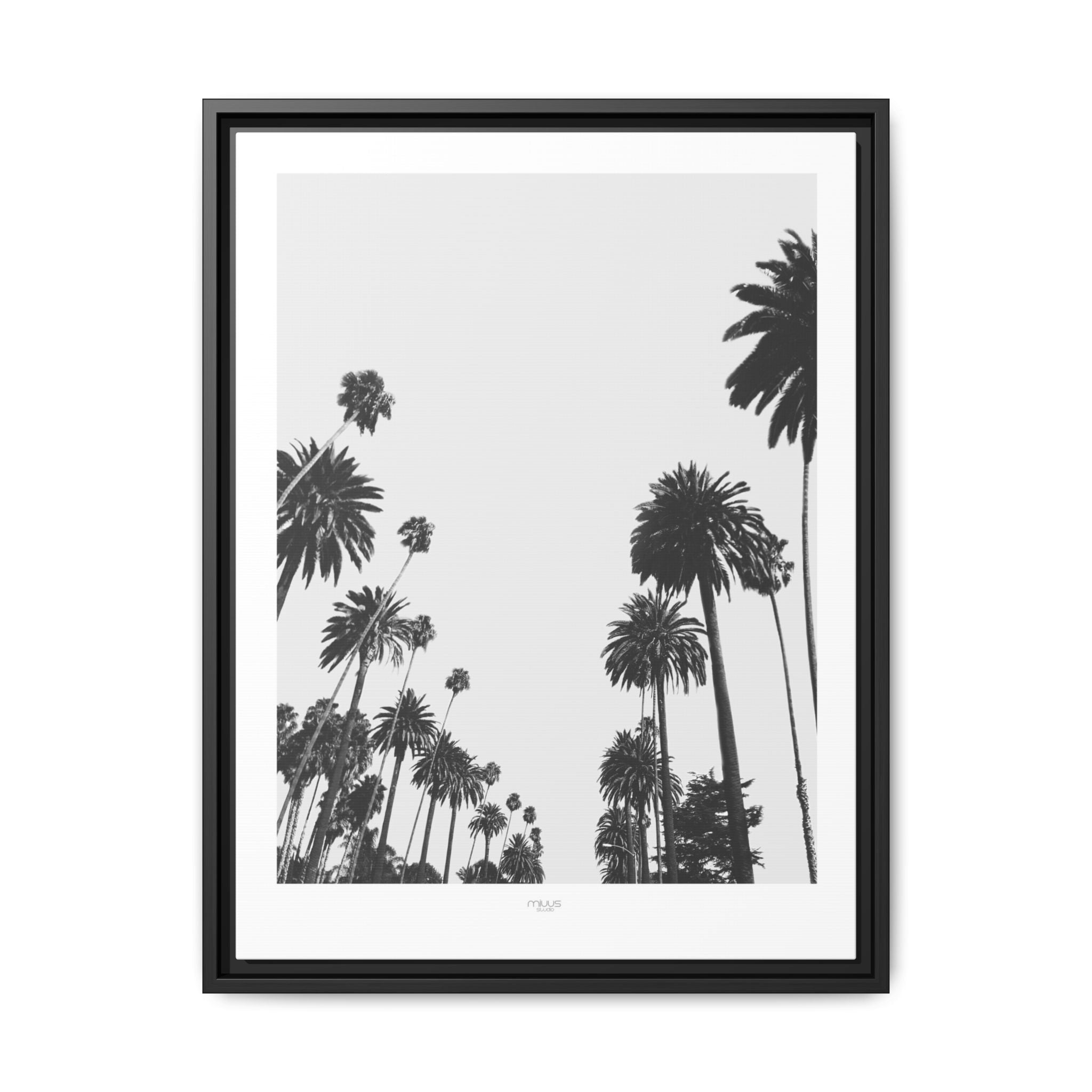 Midnight Palm Reverie - Framed