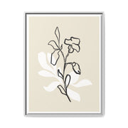 Ivory Bloom Whisper Lines - Framed