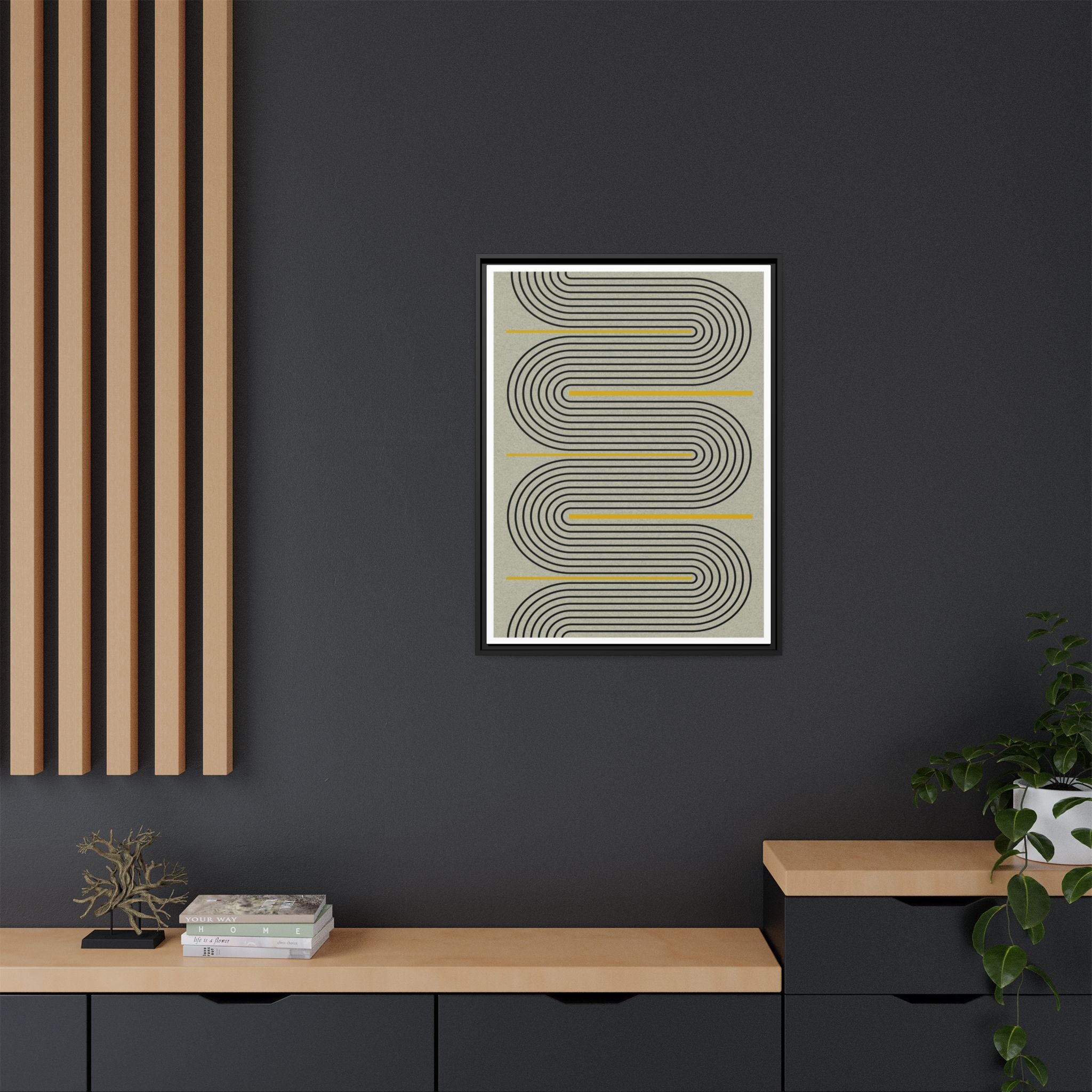 Golden Current Geometry - Framed
