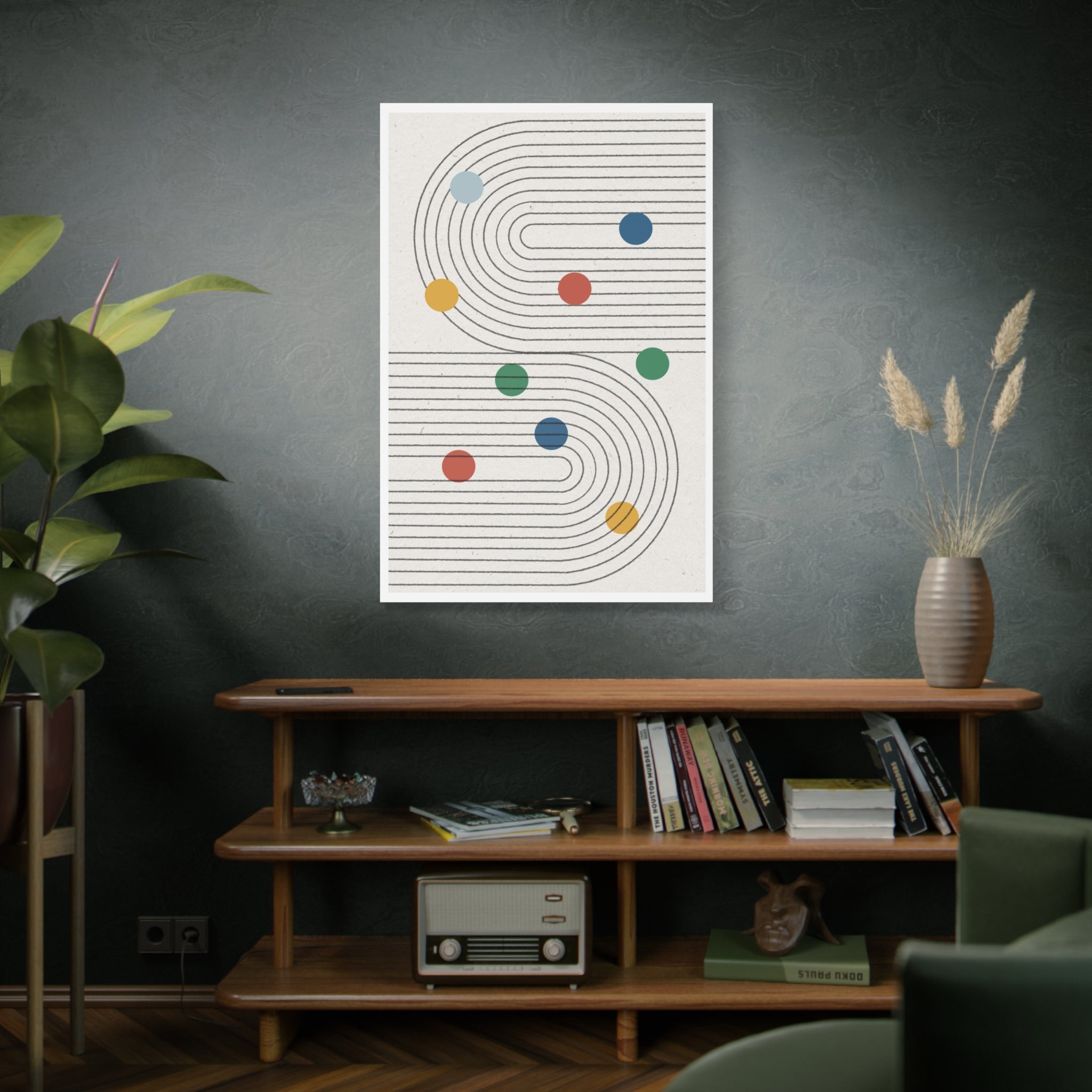 Retro Orbit Pathways - Canvas