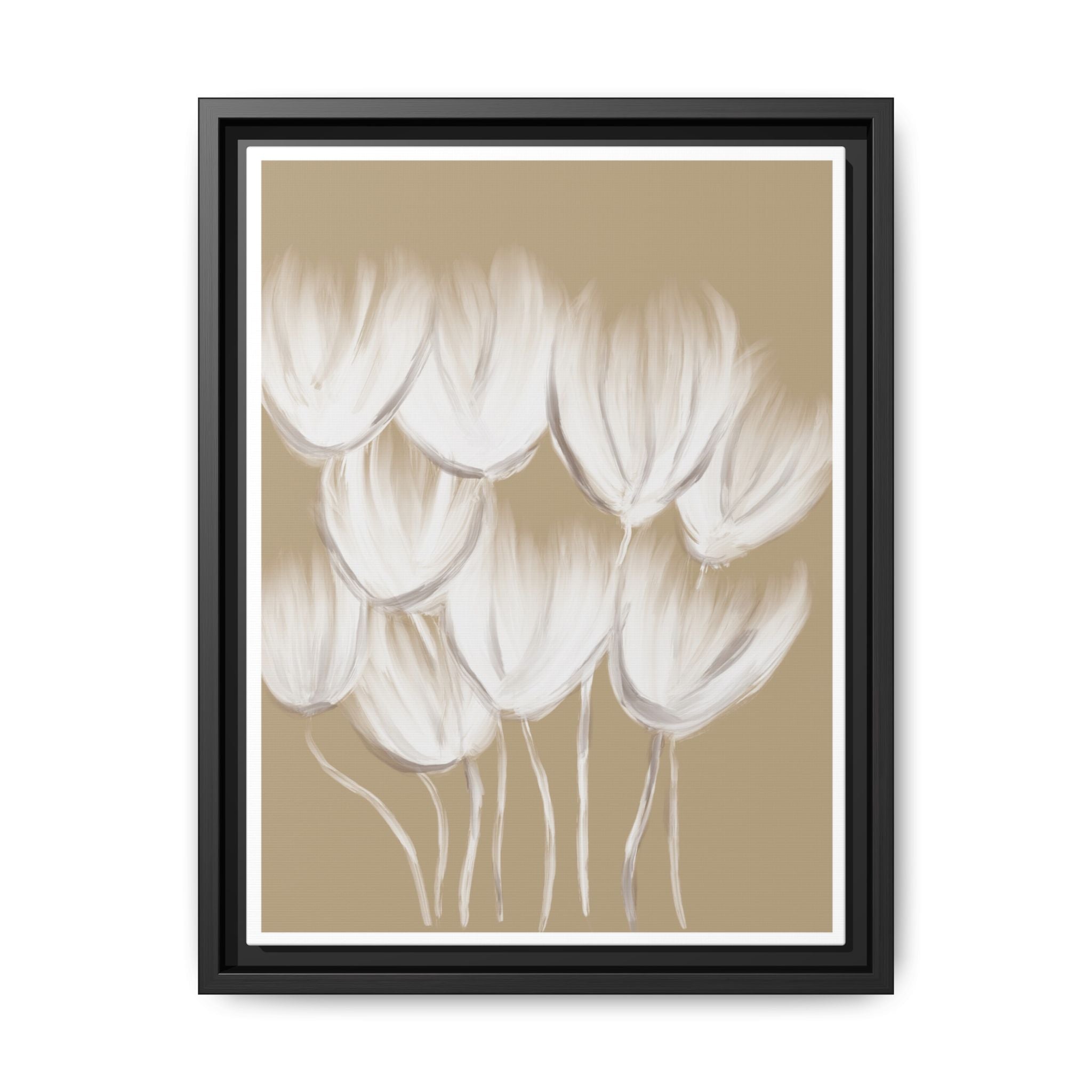 Ivory Petal Stillness - Framed