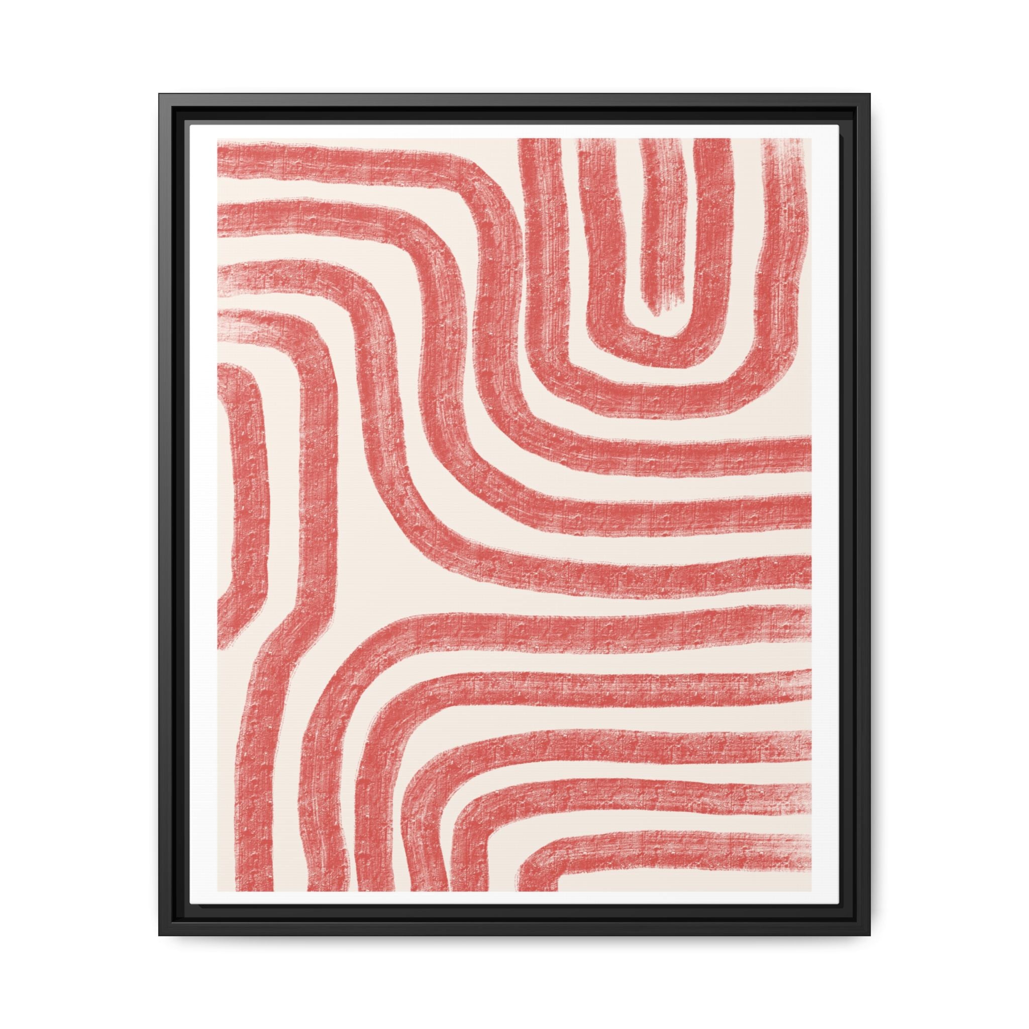 Coral Drift Pathways - Framed