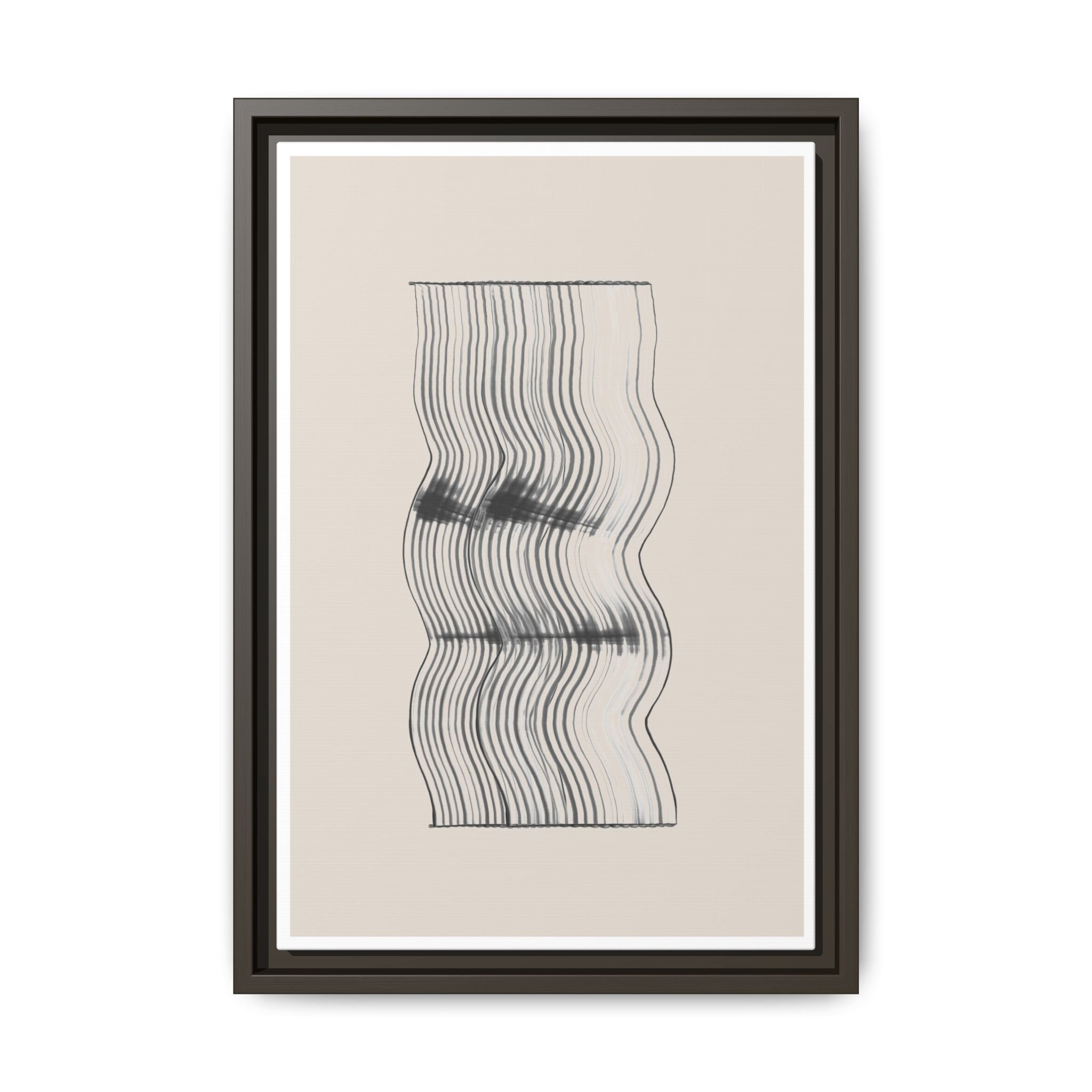 Velvet Ripple Linework Flow - Framed