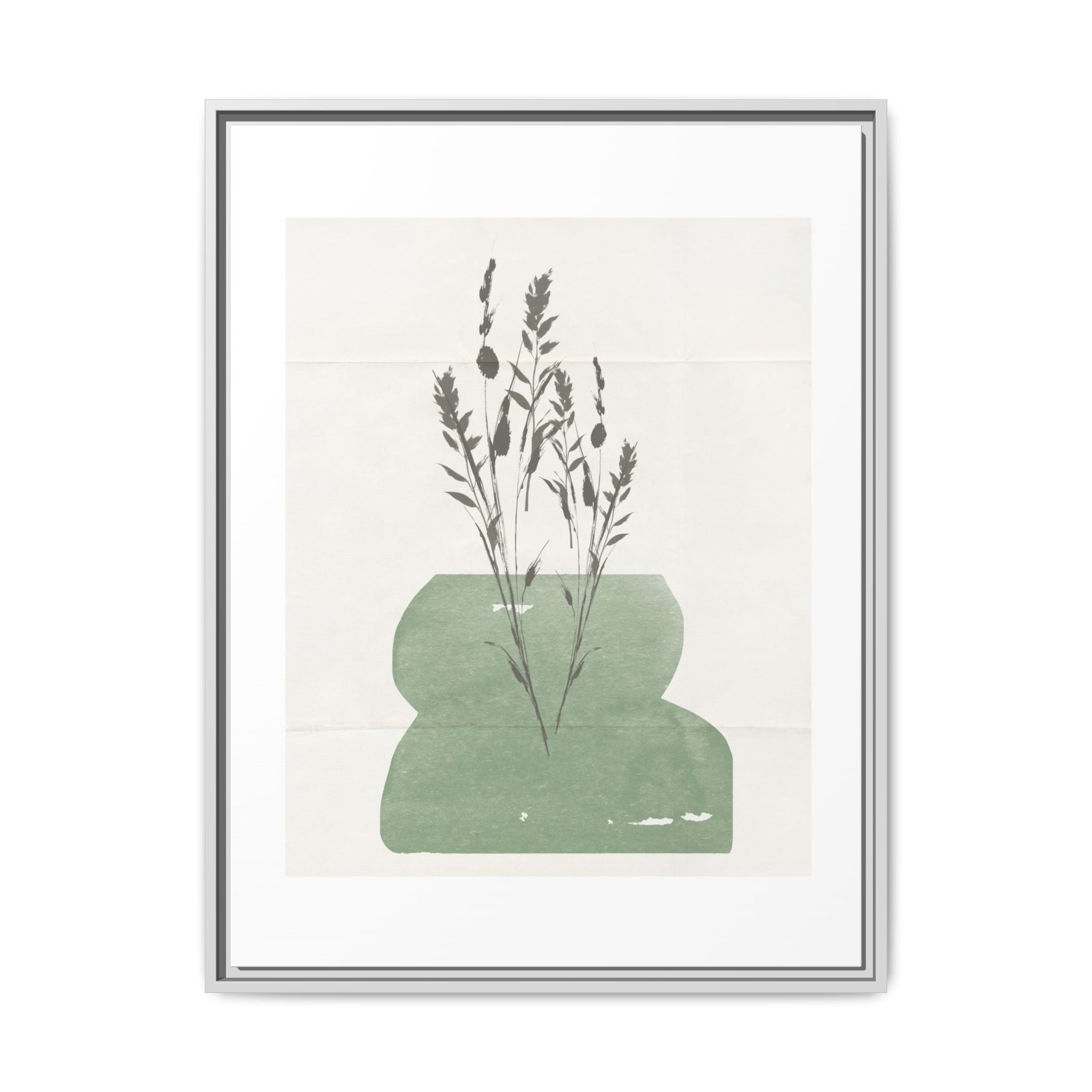 Sage Meadow Silhouette - Framed