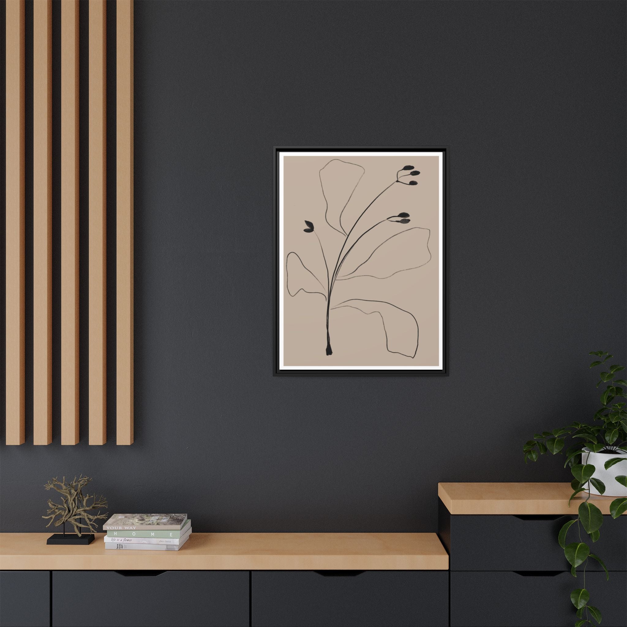 Quiet Botanical Gesture - Framed