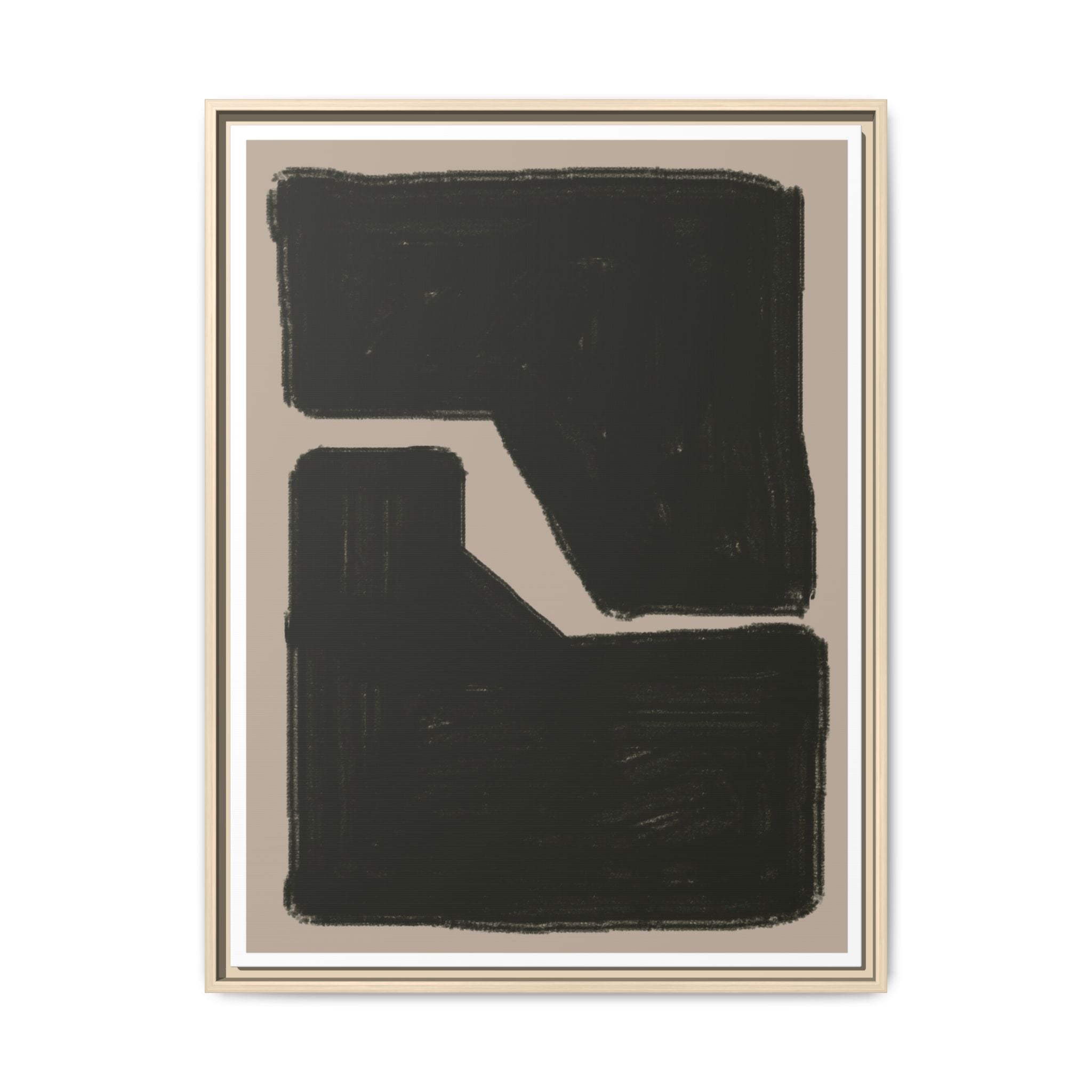 Midnight Geometry Passage - Framed
