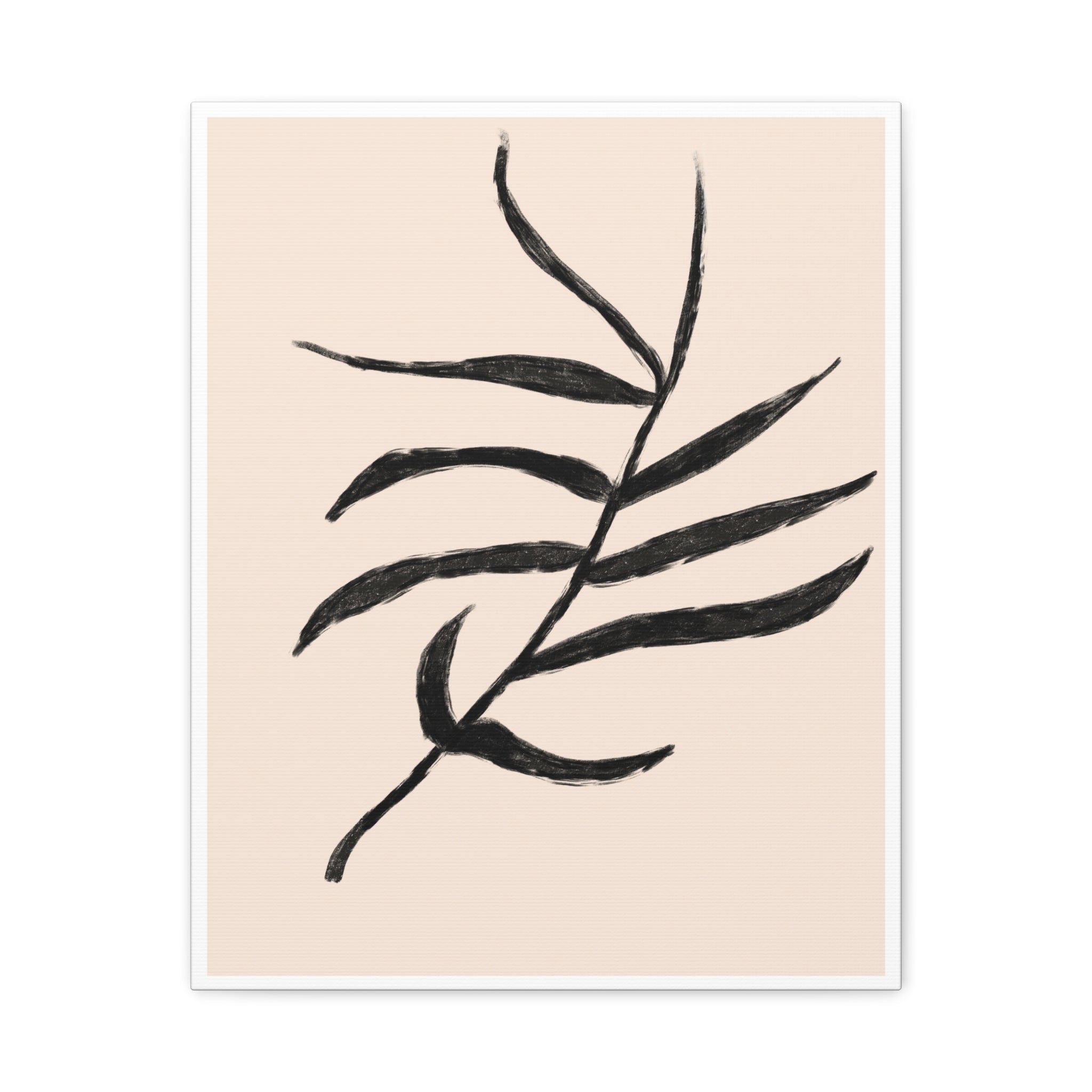 Ebony Frond Drift - Canvas
