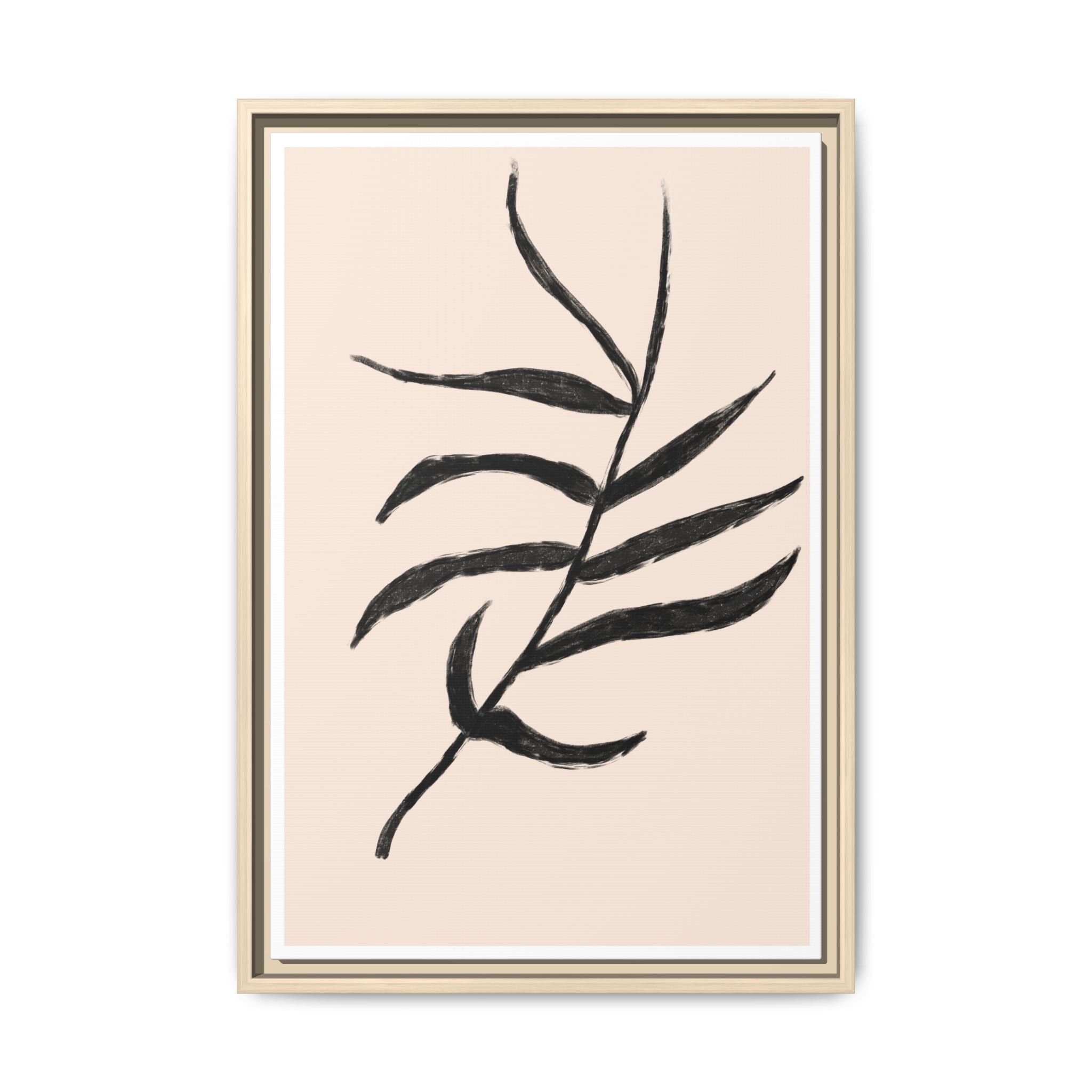 Ebony Frond Drift - Framed