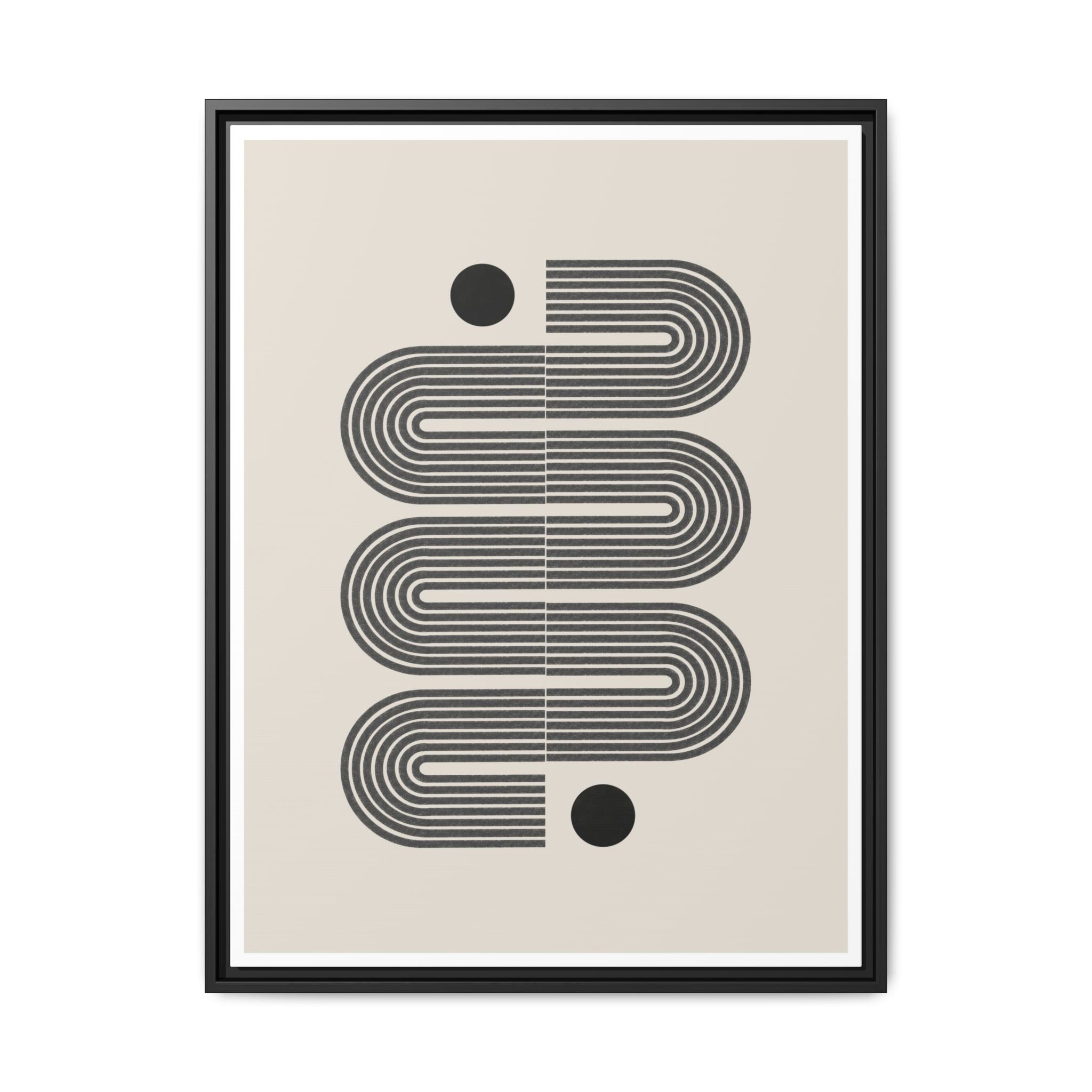 Midnight Circuit Flow - Framed