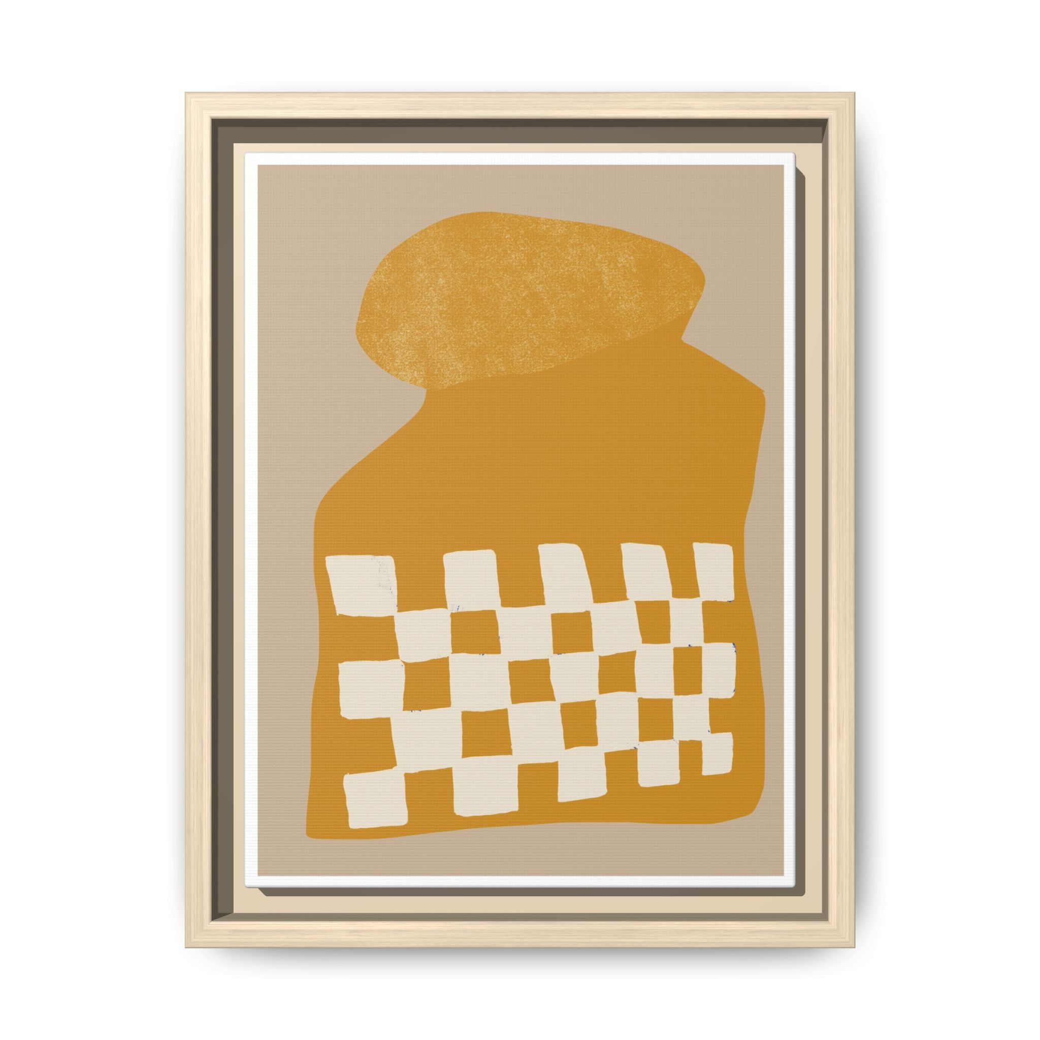 Golden Mosaic Bloom - Framed