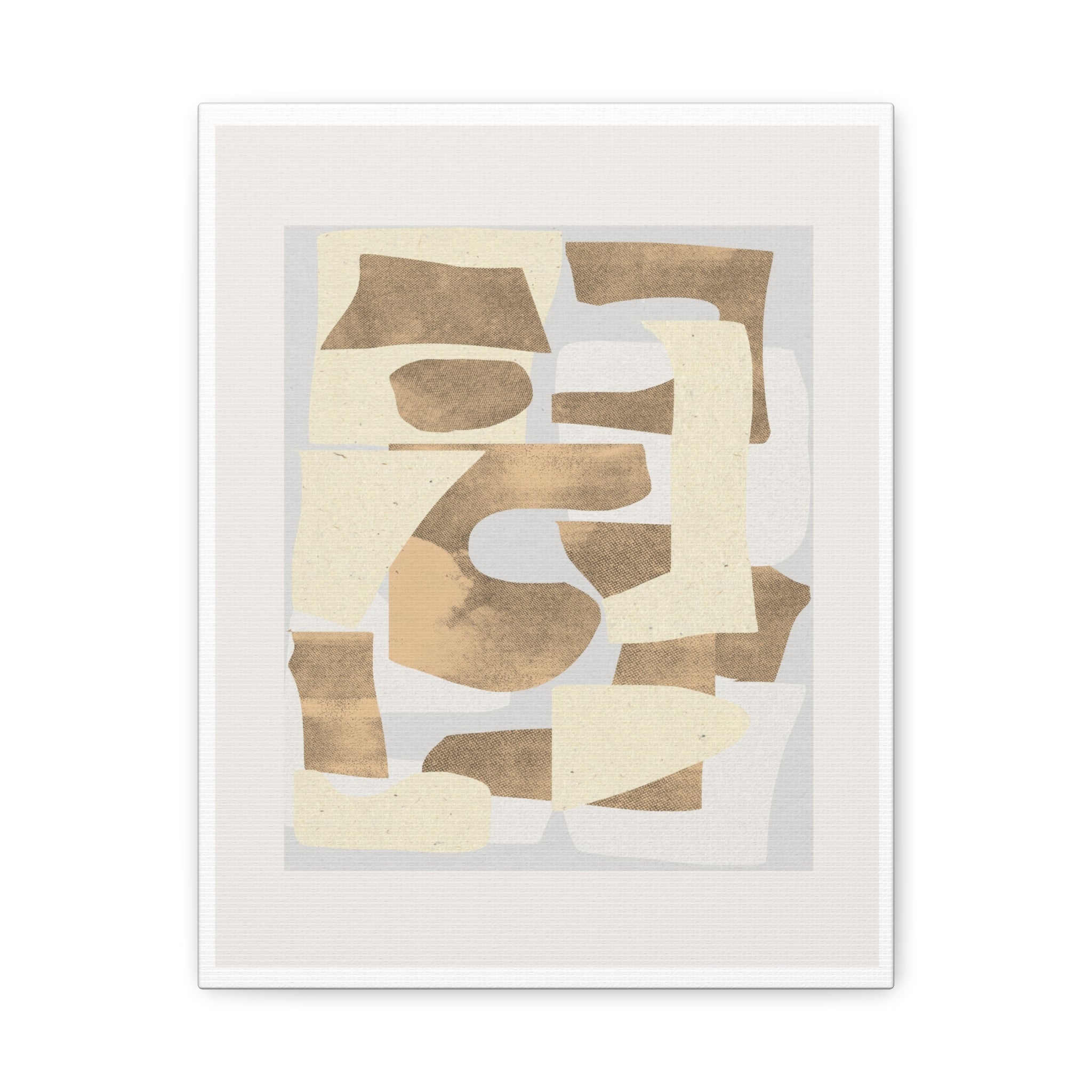 Sandstone Echo Collage Forms - Canvas