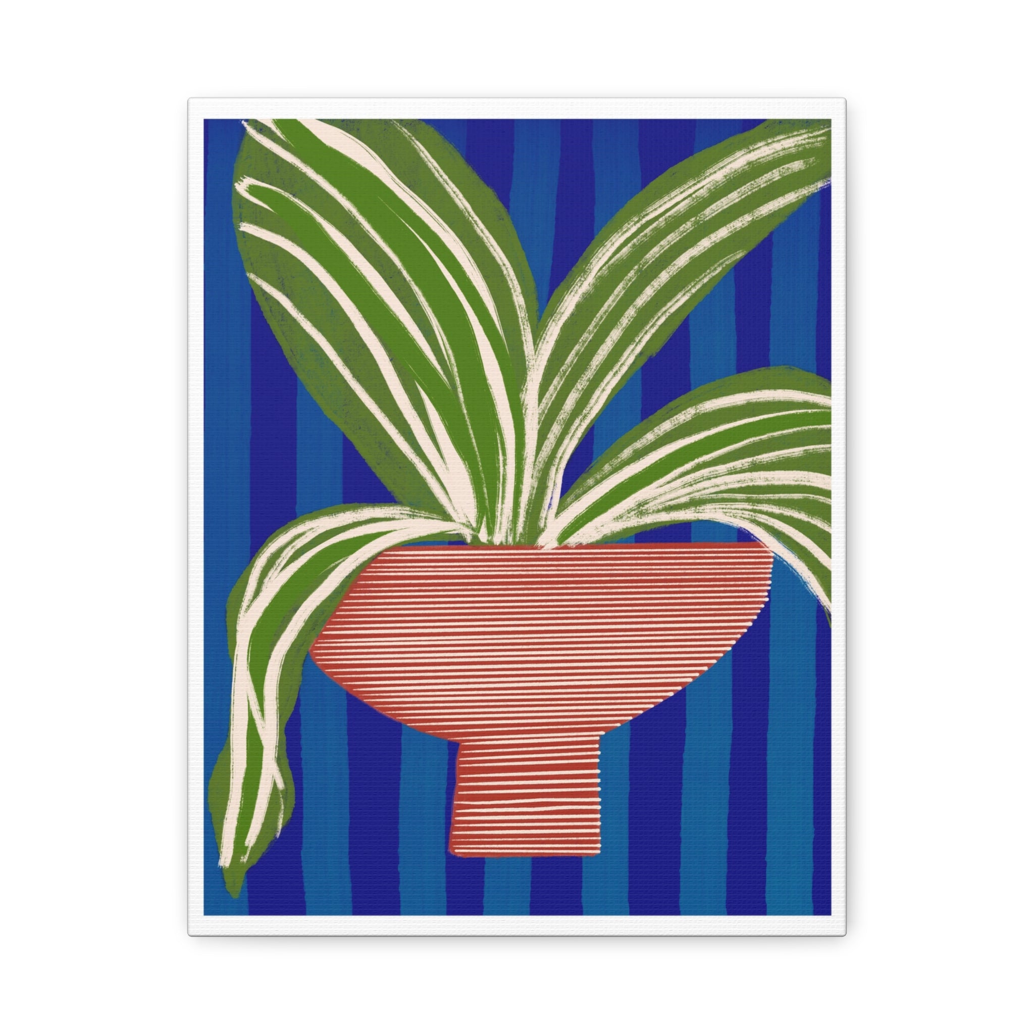 Cobalt Palm Contrast - Canvas