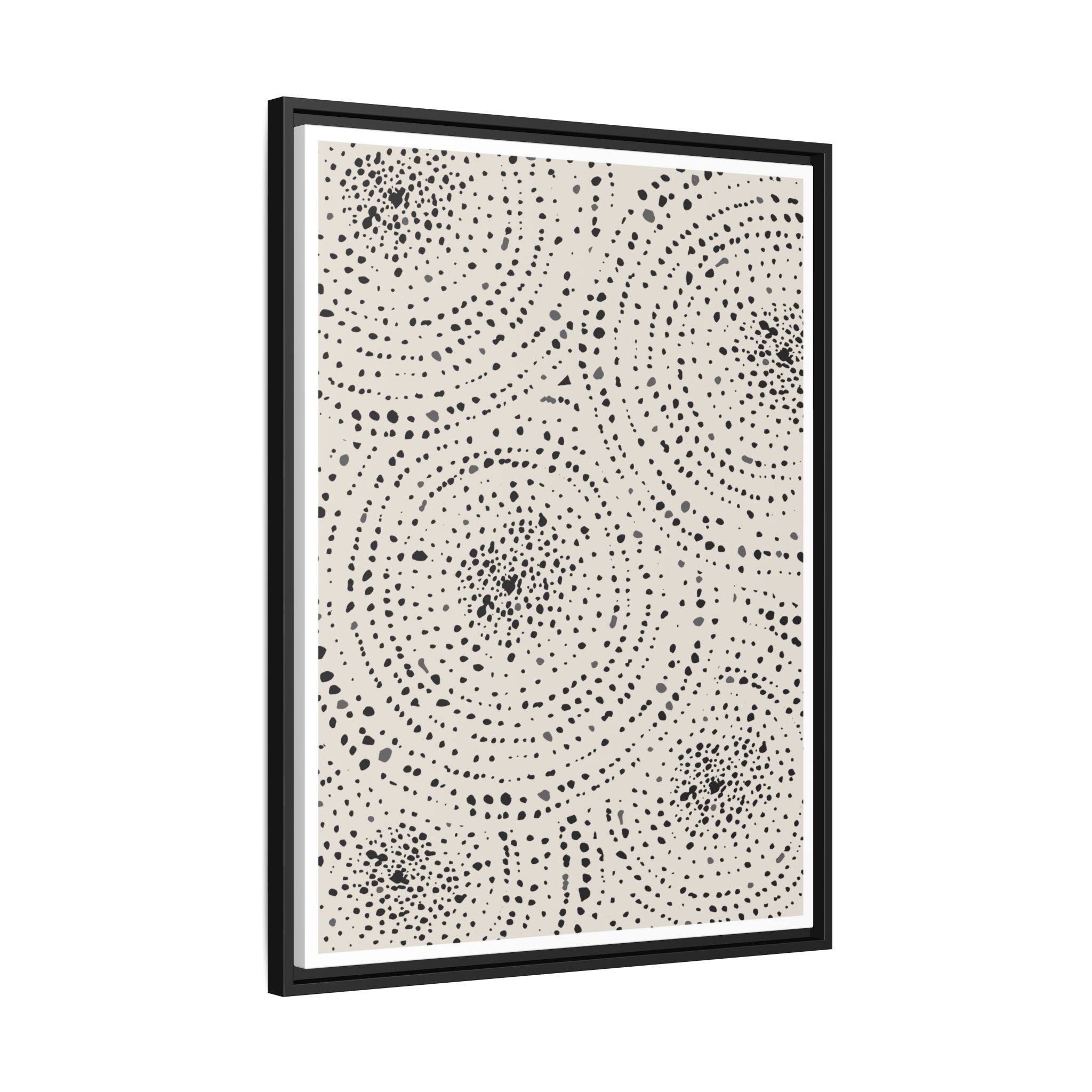 Celestial Pebble Drift Patterns - Framed