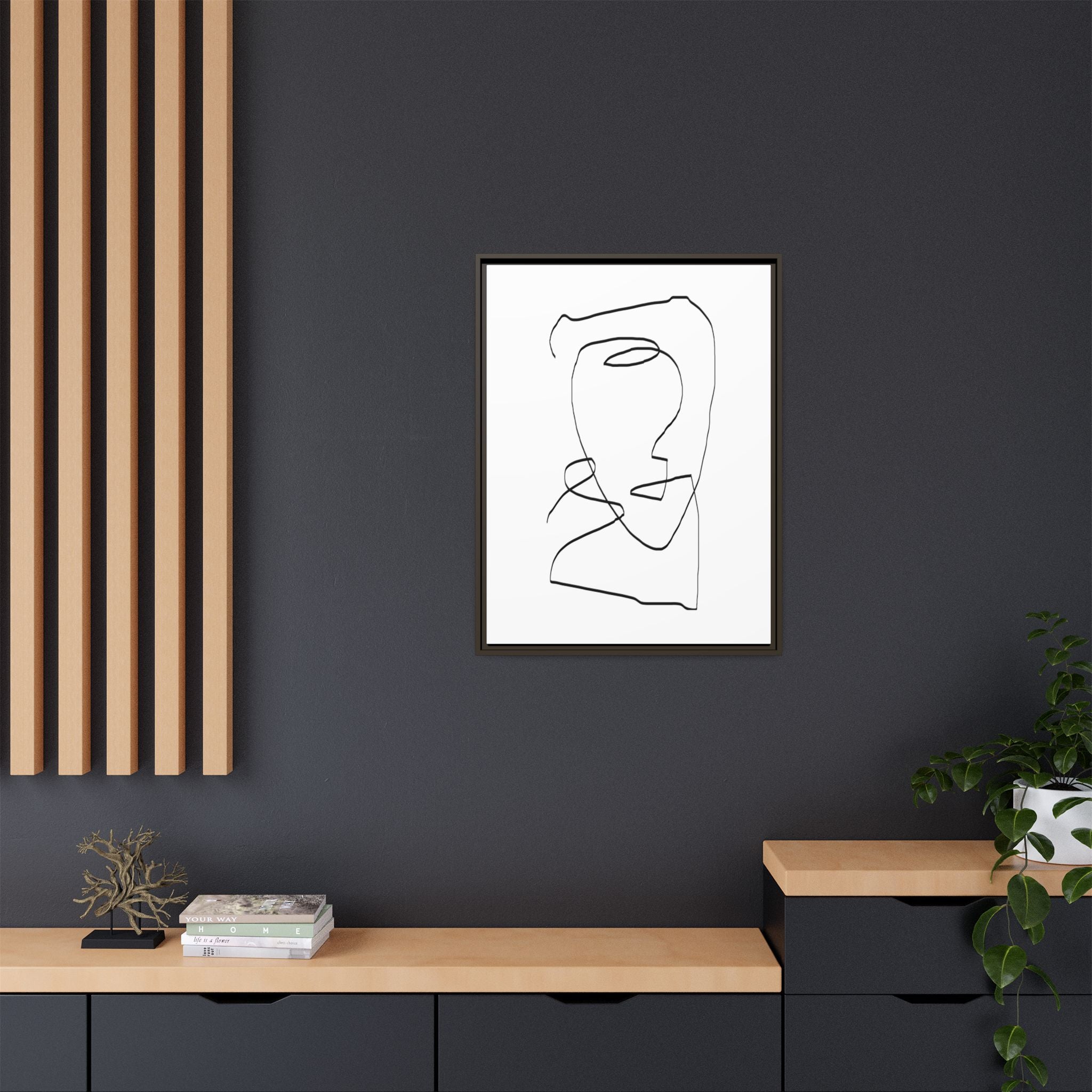 Silent Contour Reverie - Framed