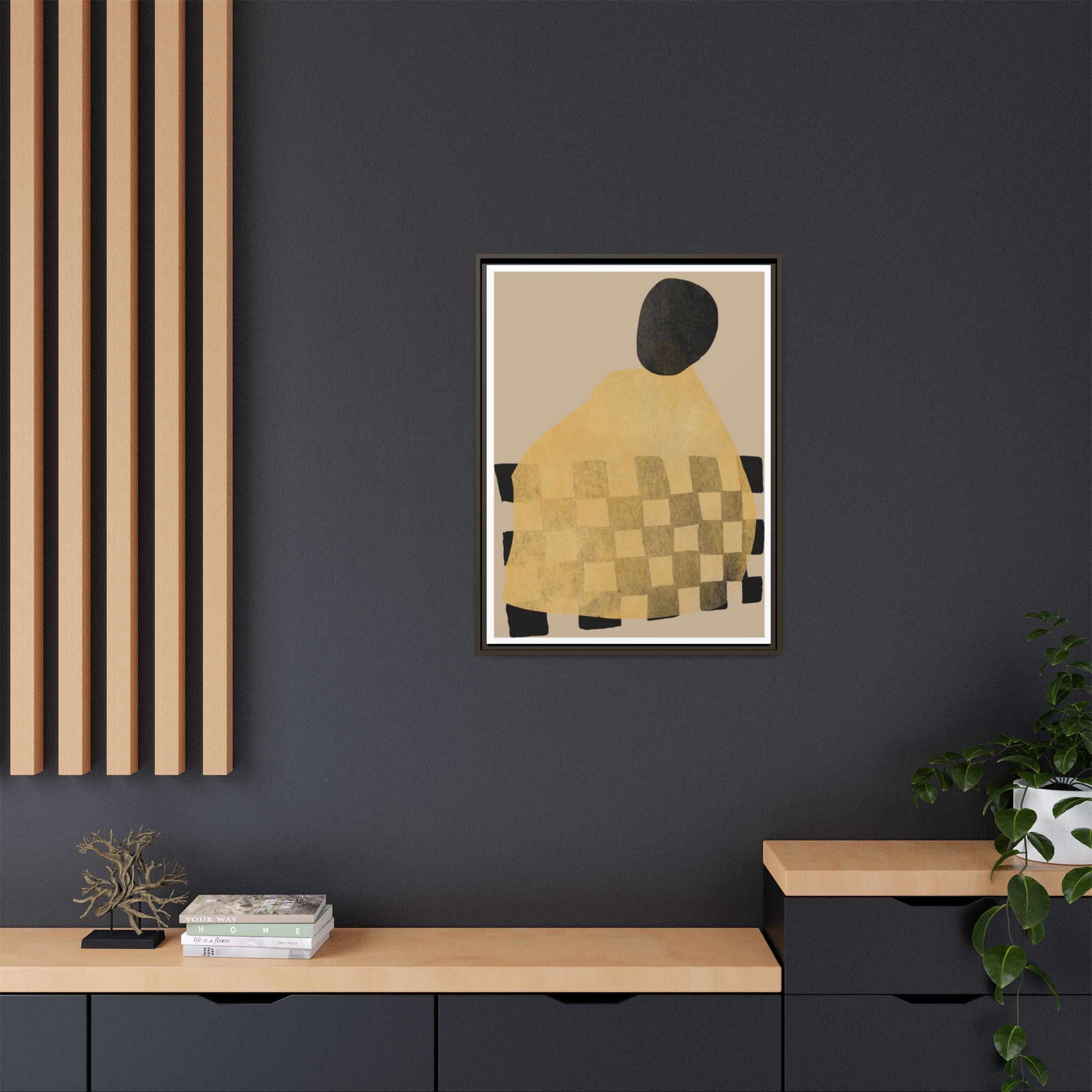 Golden Hearth Pattern Drift - Framed