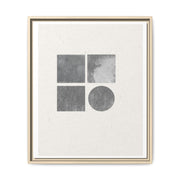 Muted Geometry Quartet - Framed