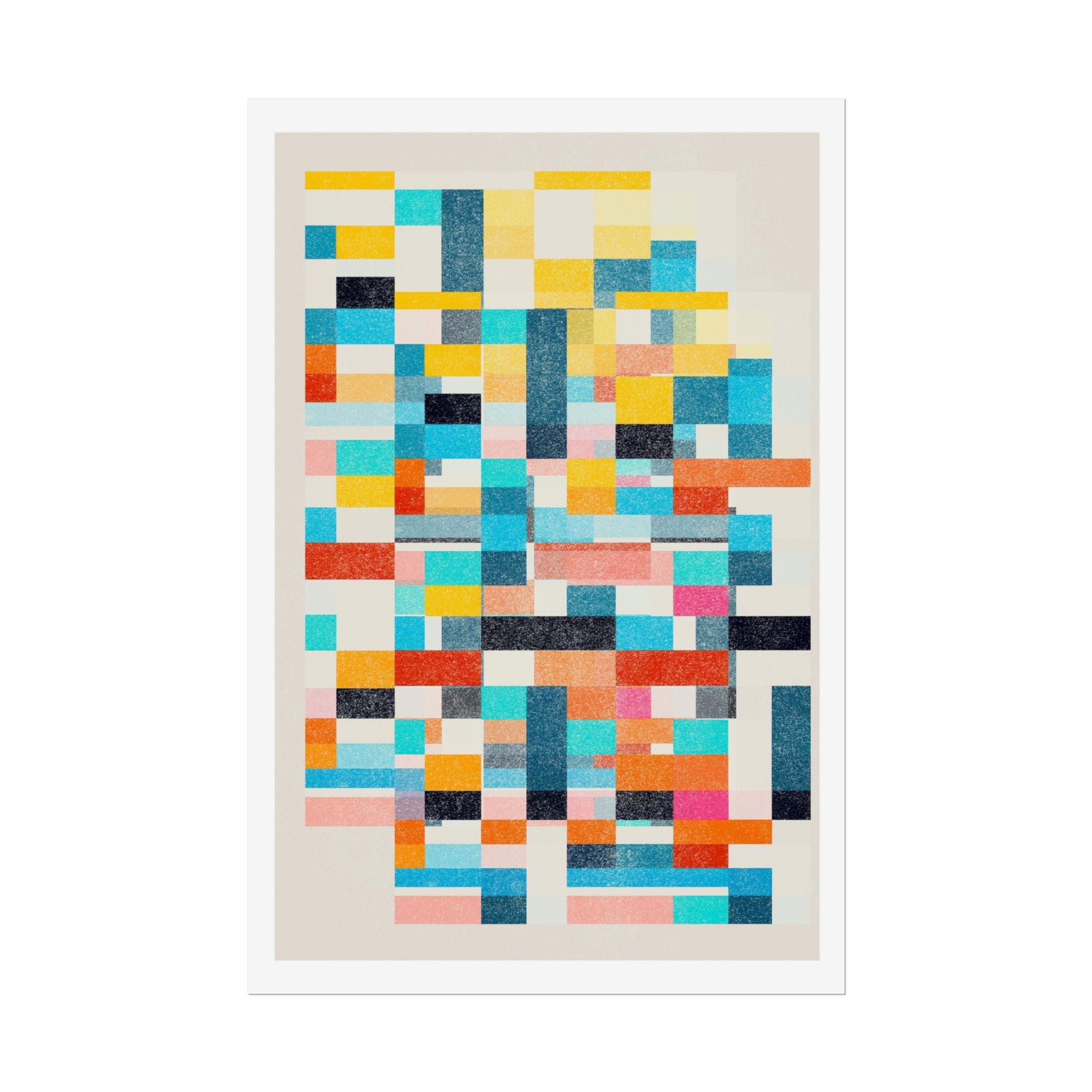 Chromatic Grid Reverie - Poster