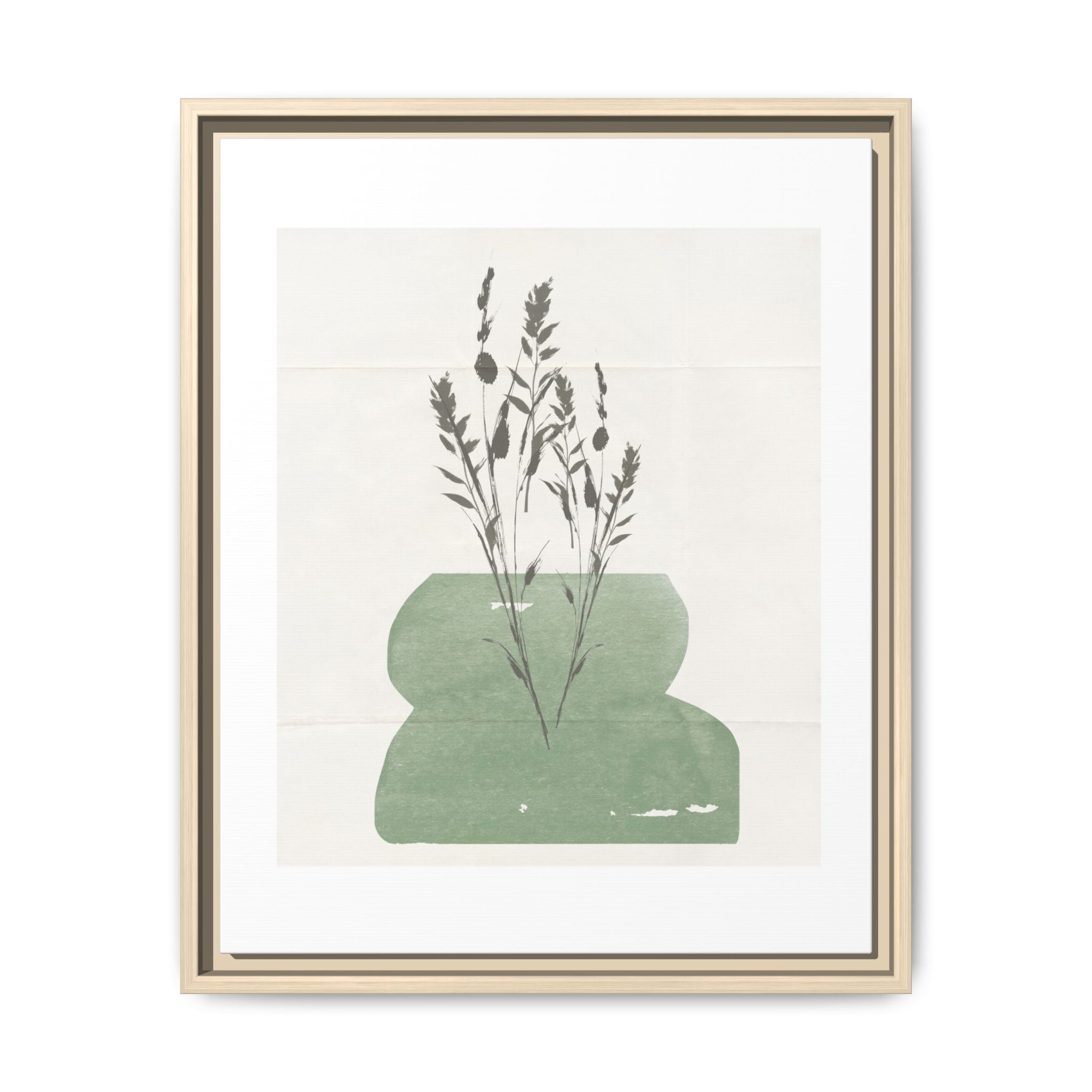 Sage Meadow Silhouette - Framed