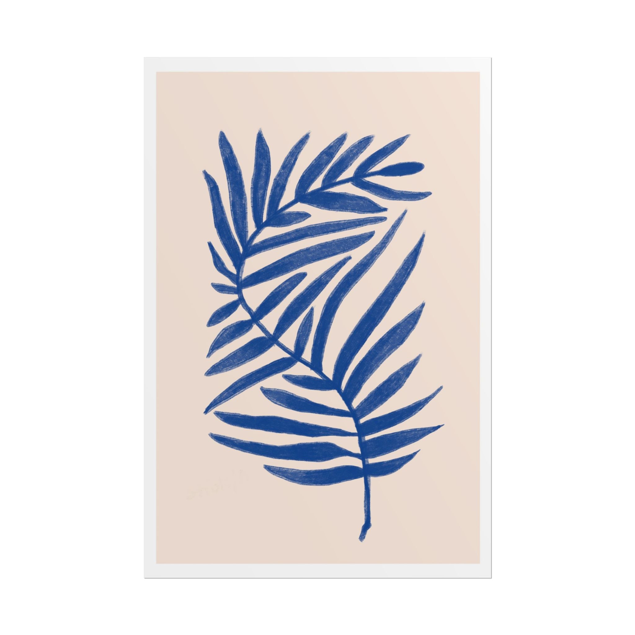 Sapphire Frond Harmony - Poster