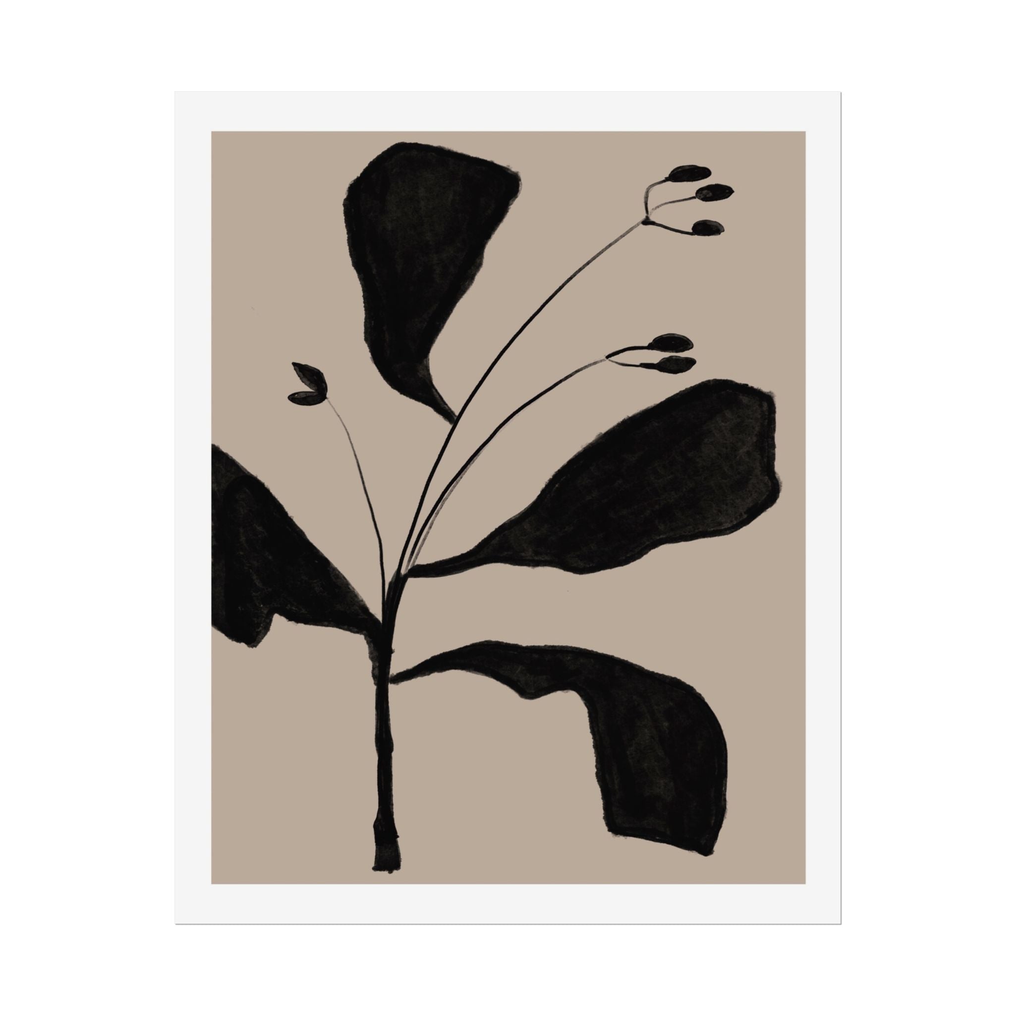 Noir Botanical Silence - Poster