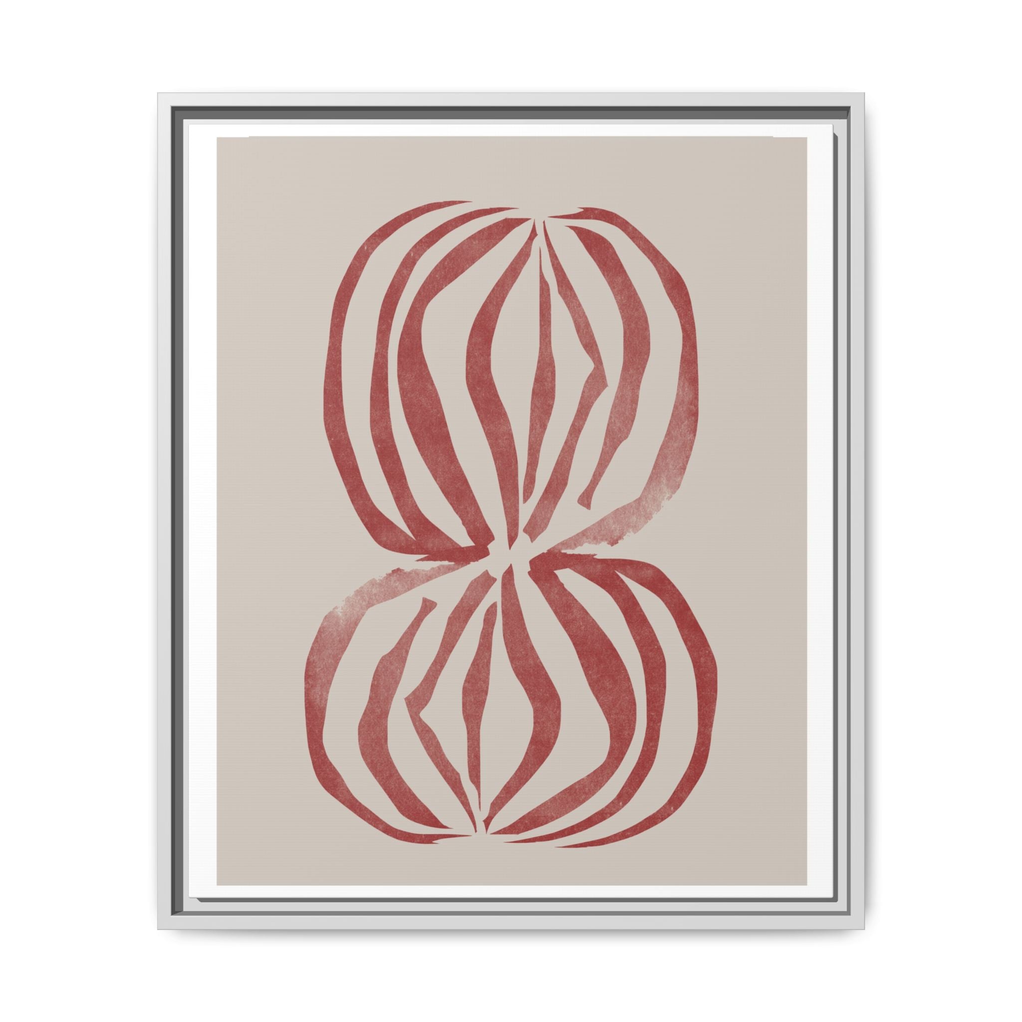 Crimson Petal Echoes - Framed