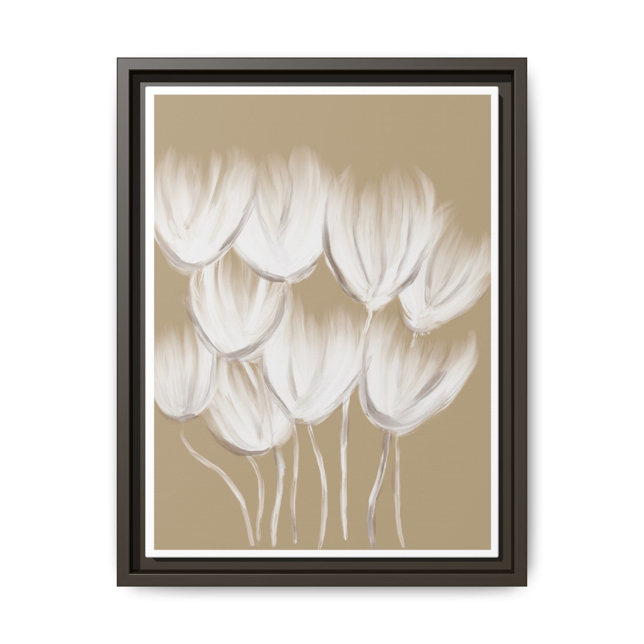 Ivory Petal Stillness - Framed