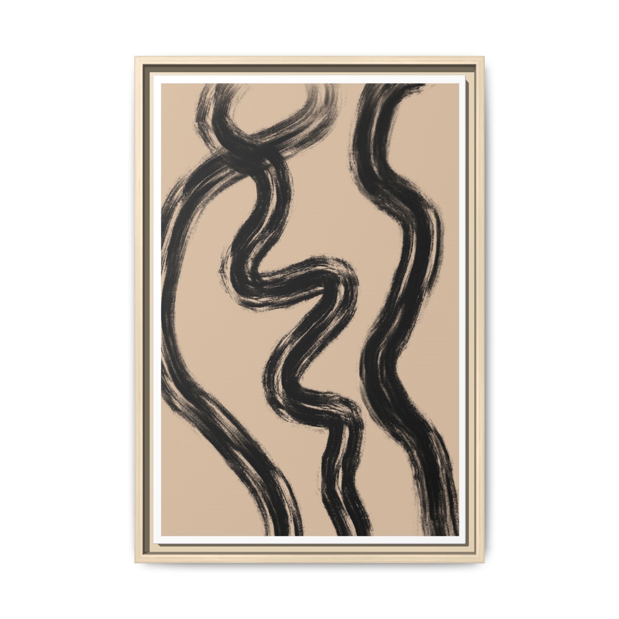 Midnight Current Lines - Framed