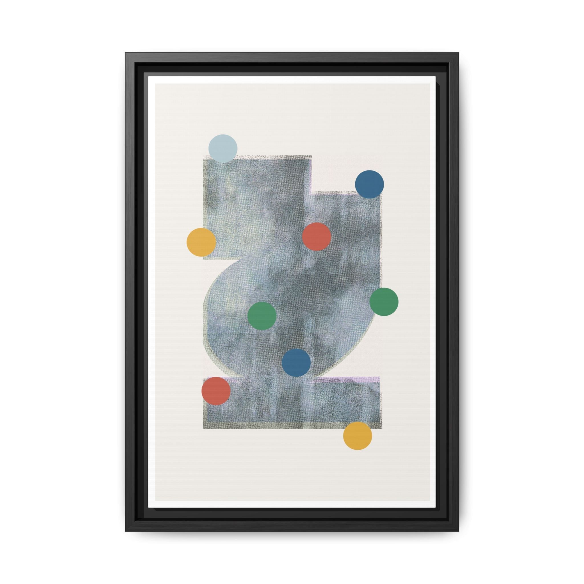 Muted Geometry Reverie - Framed