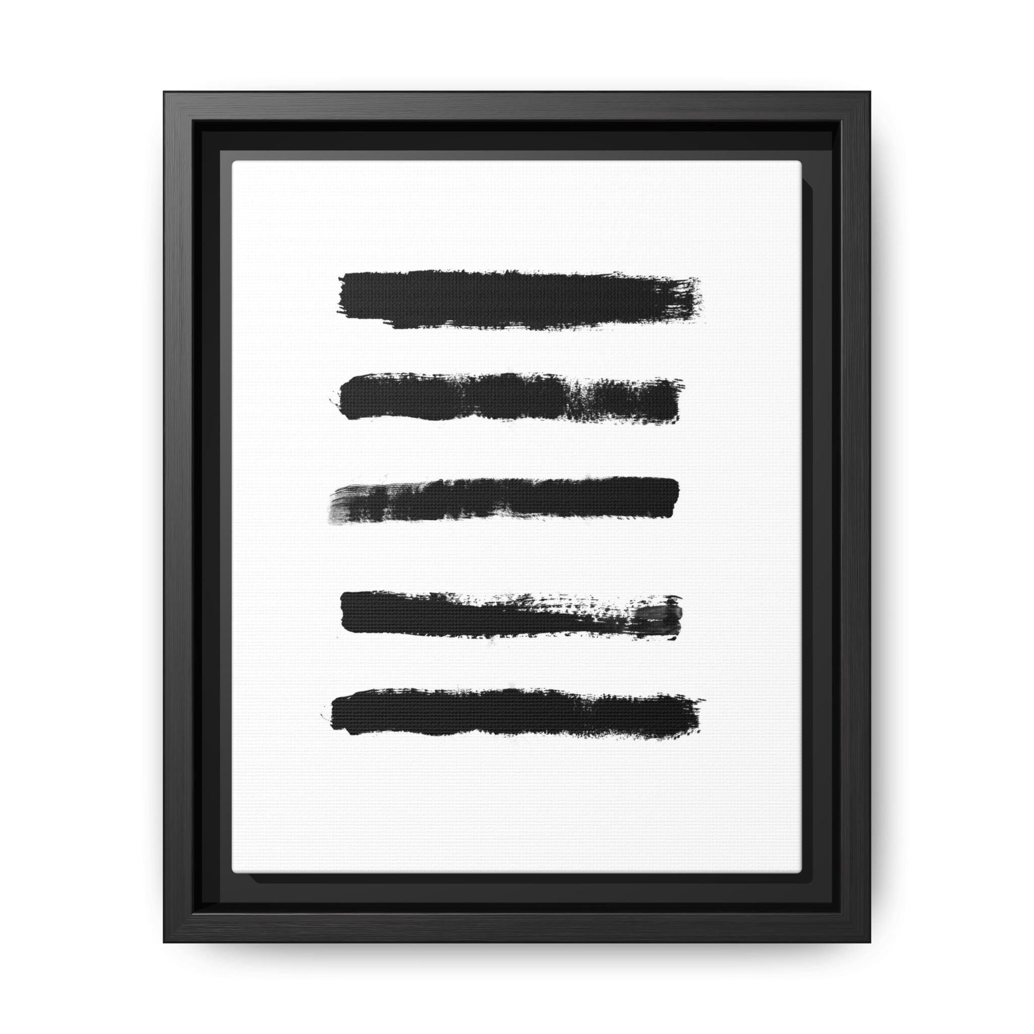 Obsidian Silence Strokes - Framed