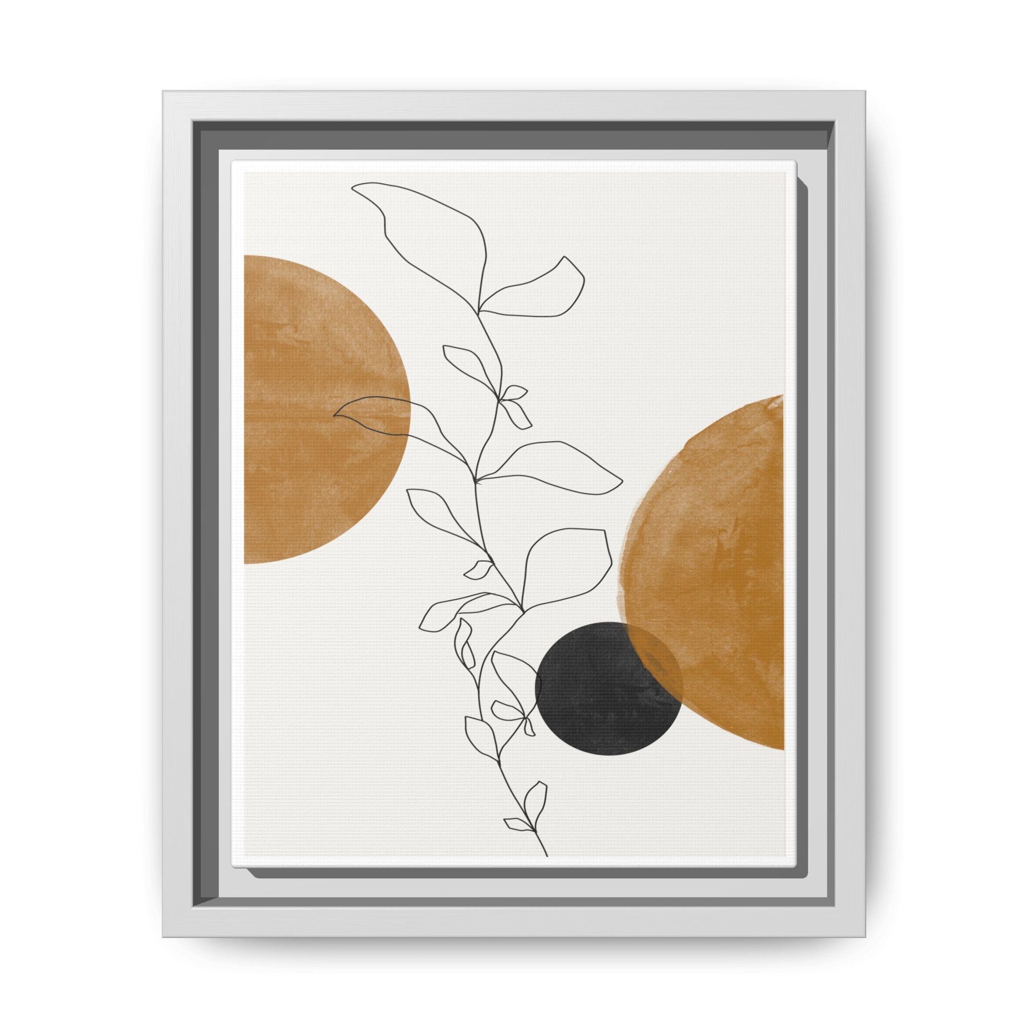 Amber Botanical Drift - Framed