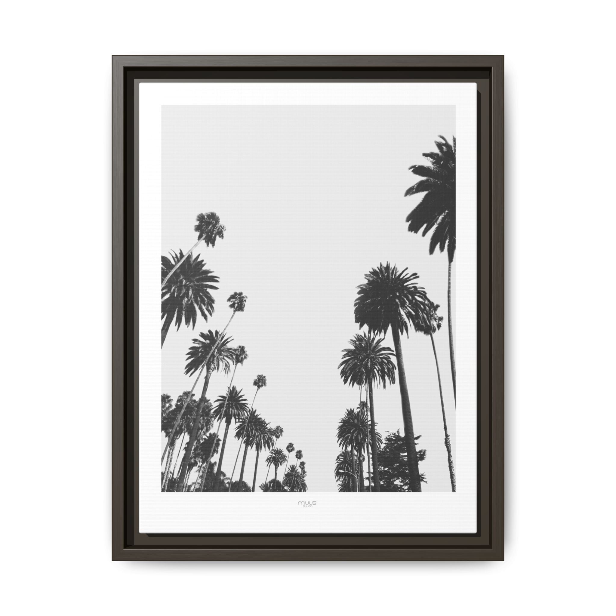 Midnight Palm Reverie - Framed