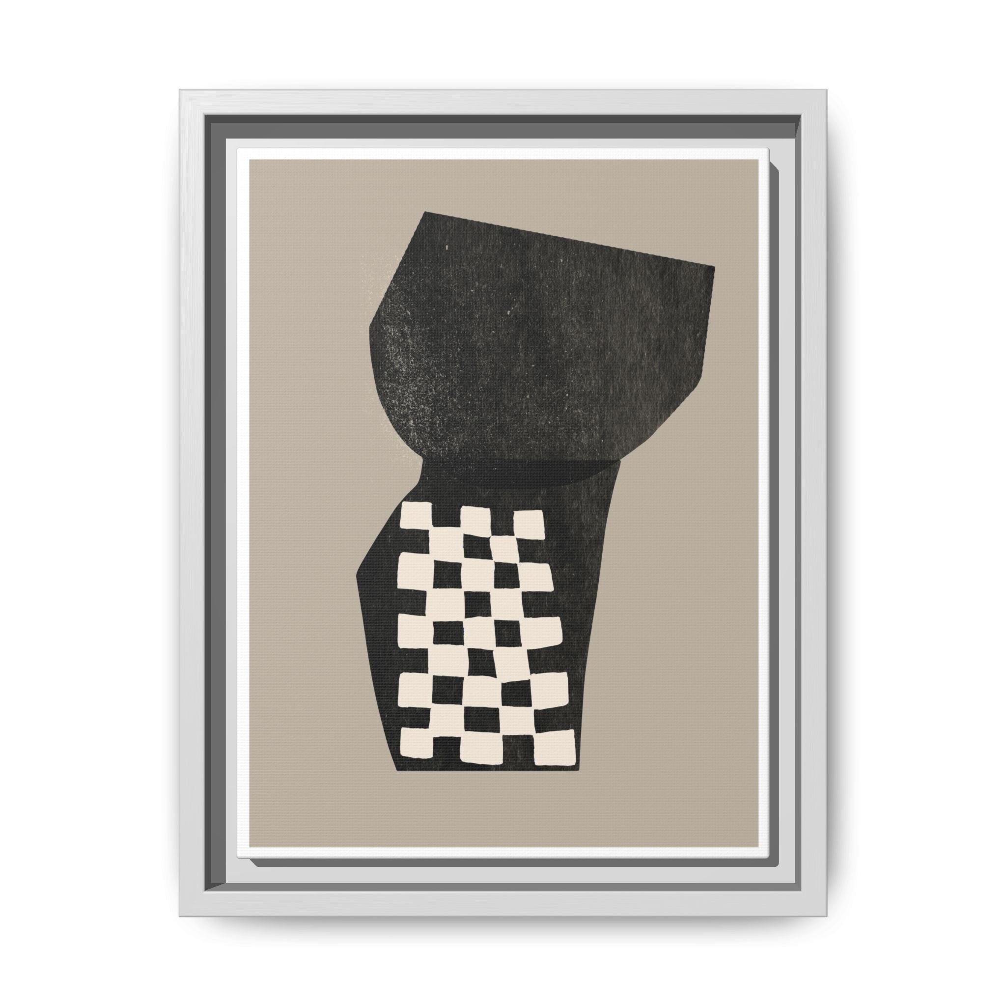 Noir Mosaic Form Balance - Framed