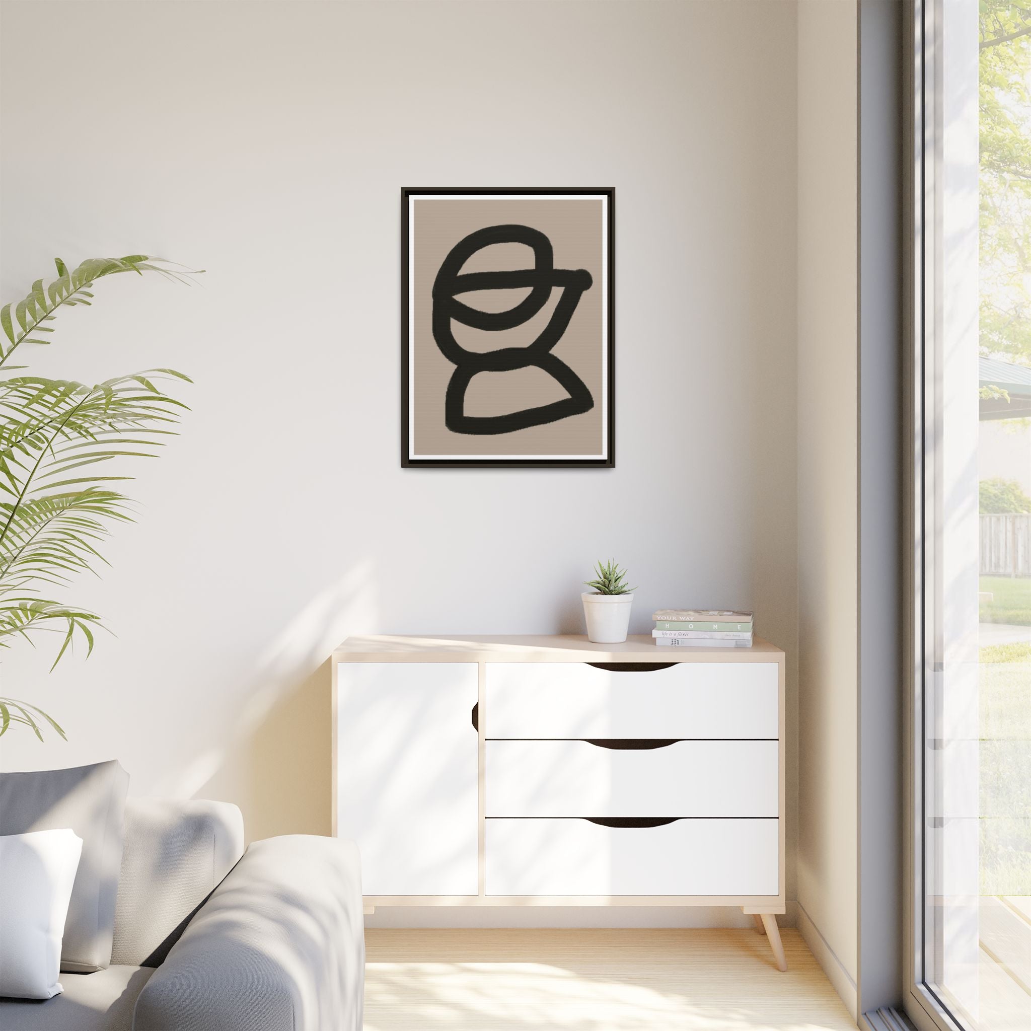 Noir Orbit Silhouette - Framed