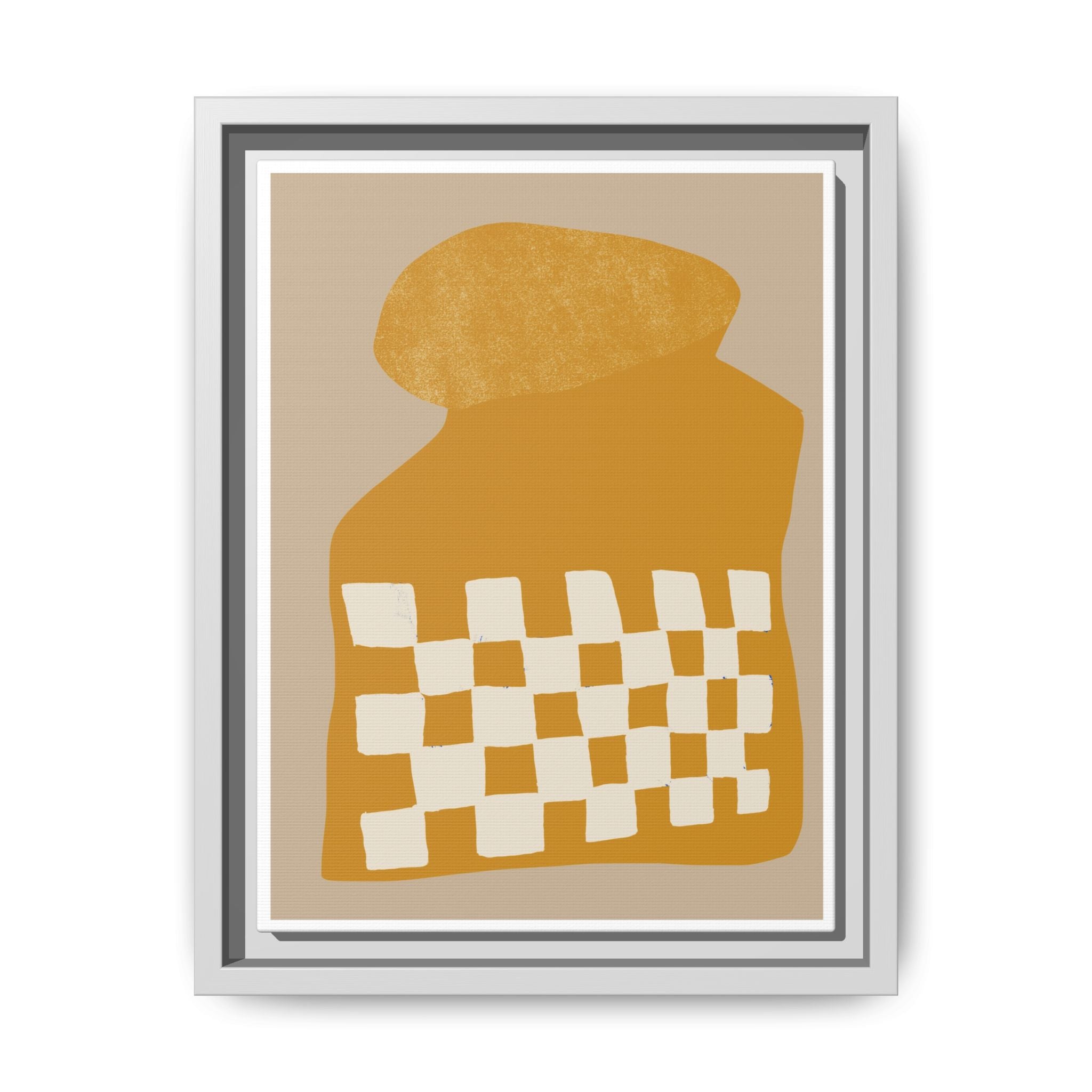 Golden Mosaic Bloom - Framed