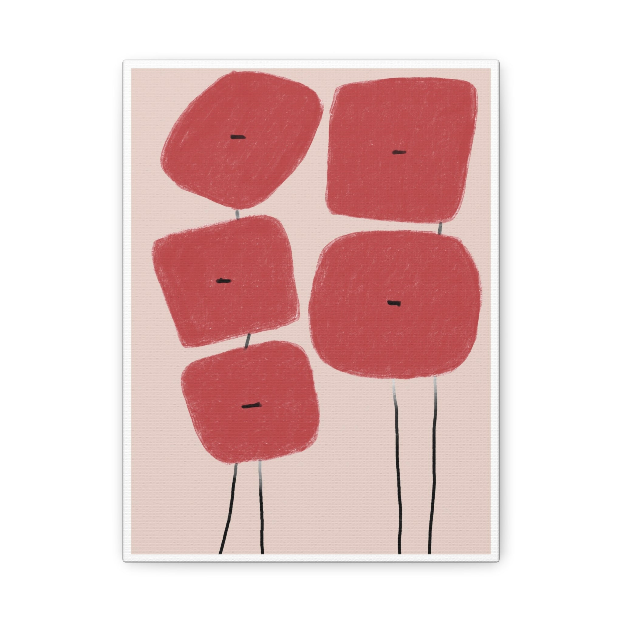 Crimson Quiet Balance - Canvas
