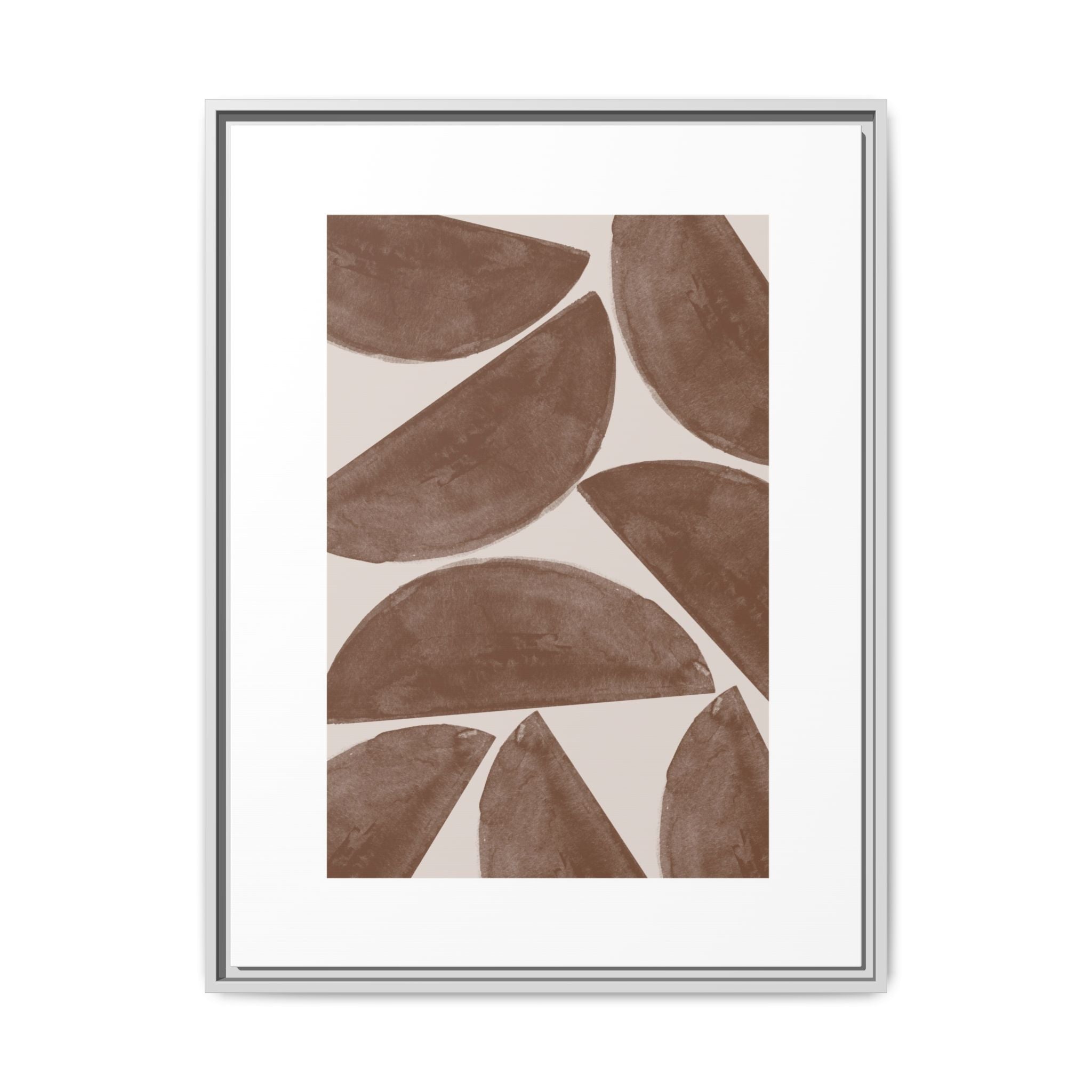 Terracotta Crescent Rhythm - Framed
