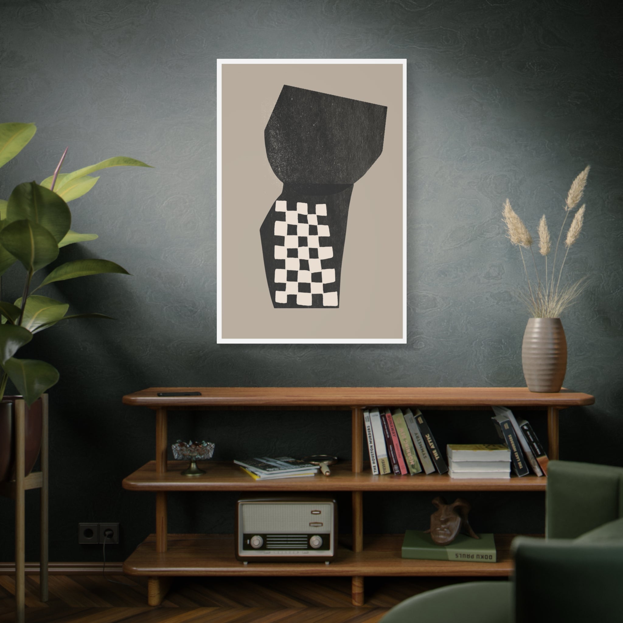Noir Mosaic Form Balance - Canvas
