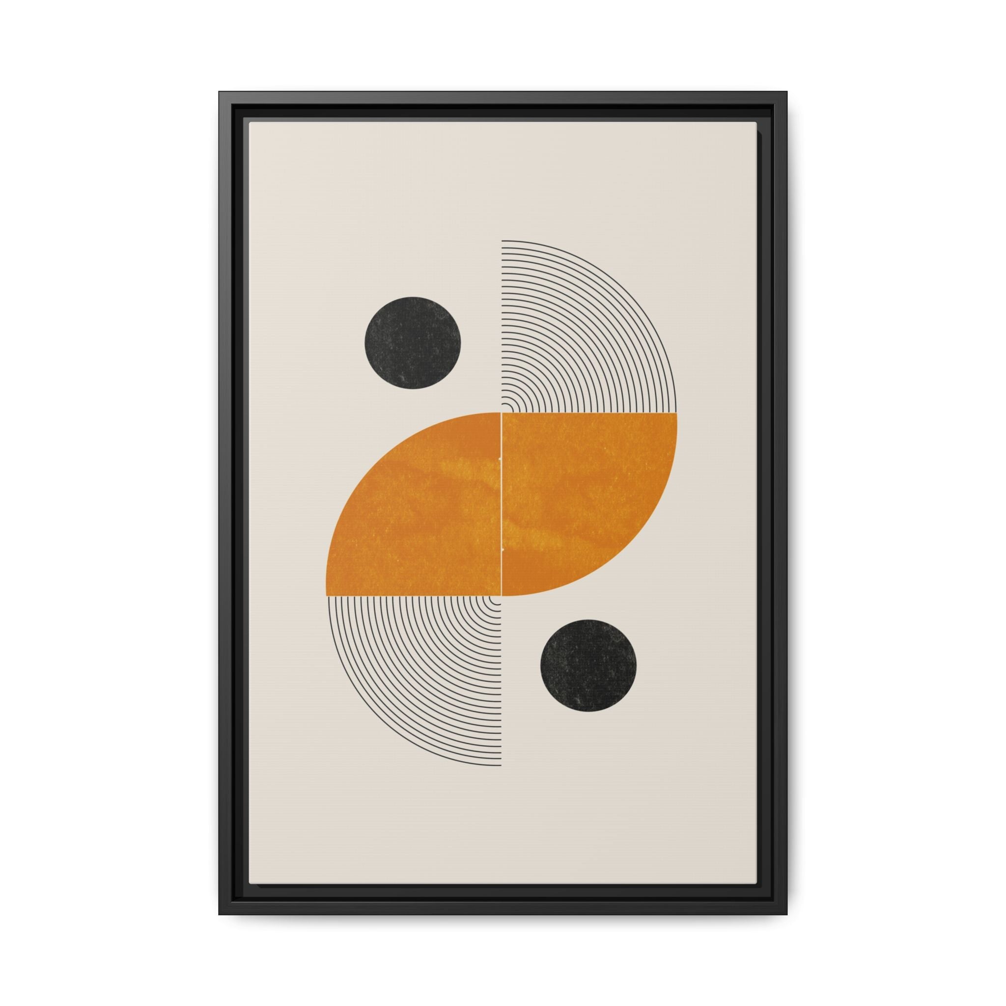 Amber Orbit Balance - Framed