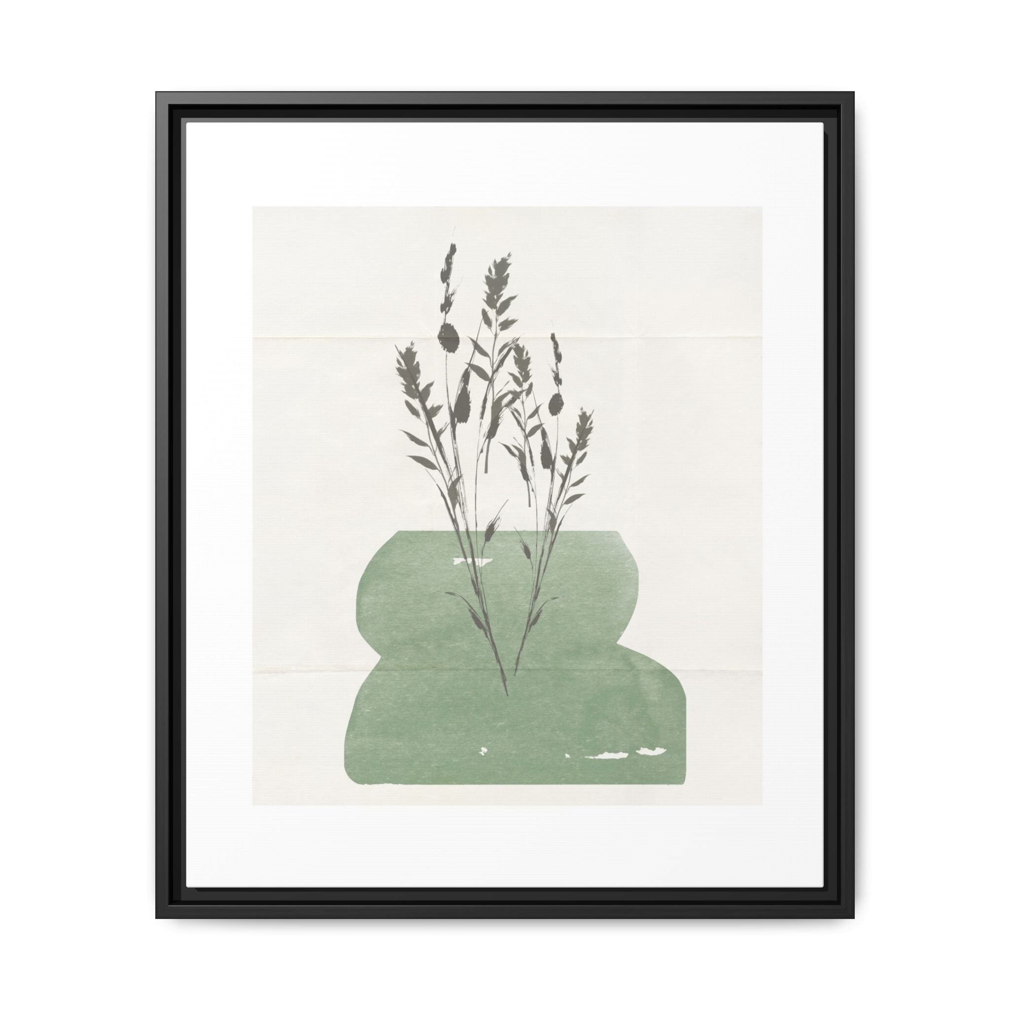 Sage Meadow Silhouette - Framed